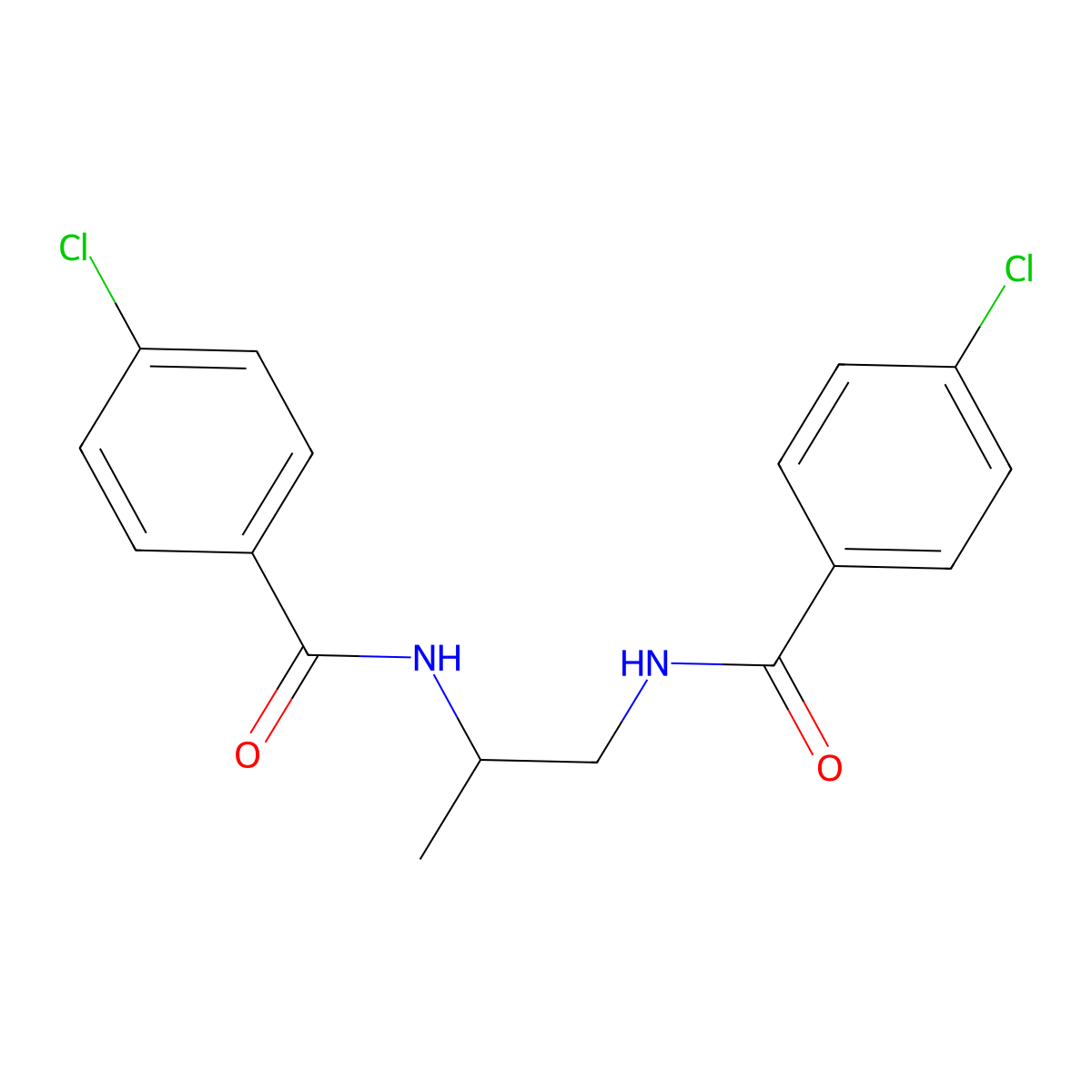 4-chloro-N-[2-[(4-chlorobenzoyl)amino]propyl]benzamide molecular structure, CAS 327071-36-3