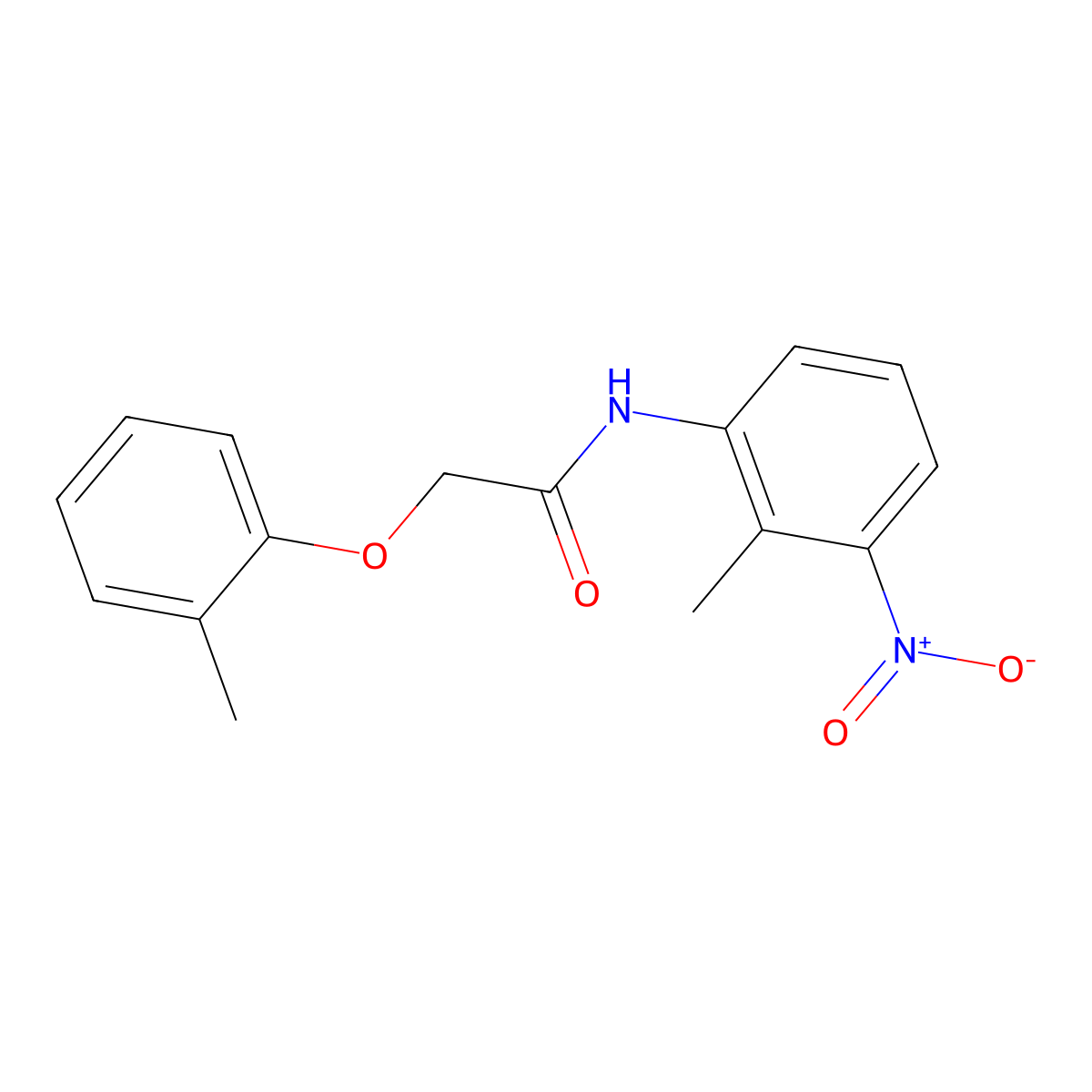 N-(2-methyl-3-nitrophenyl)-2-(2-methylphenoxy)acetamide molecular structure, CAS 327071-38-5