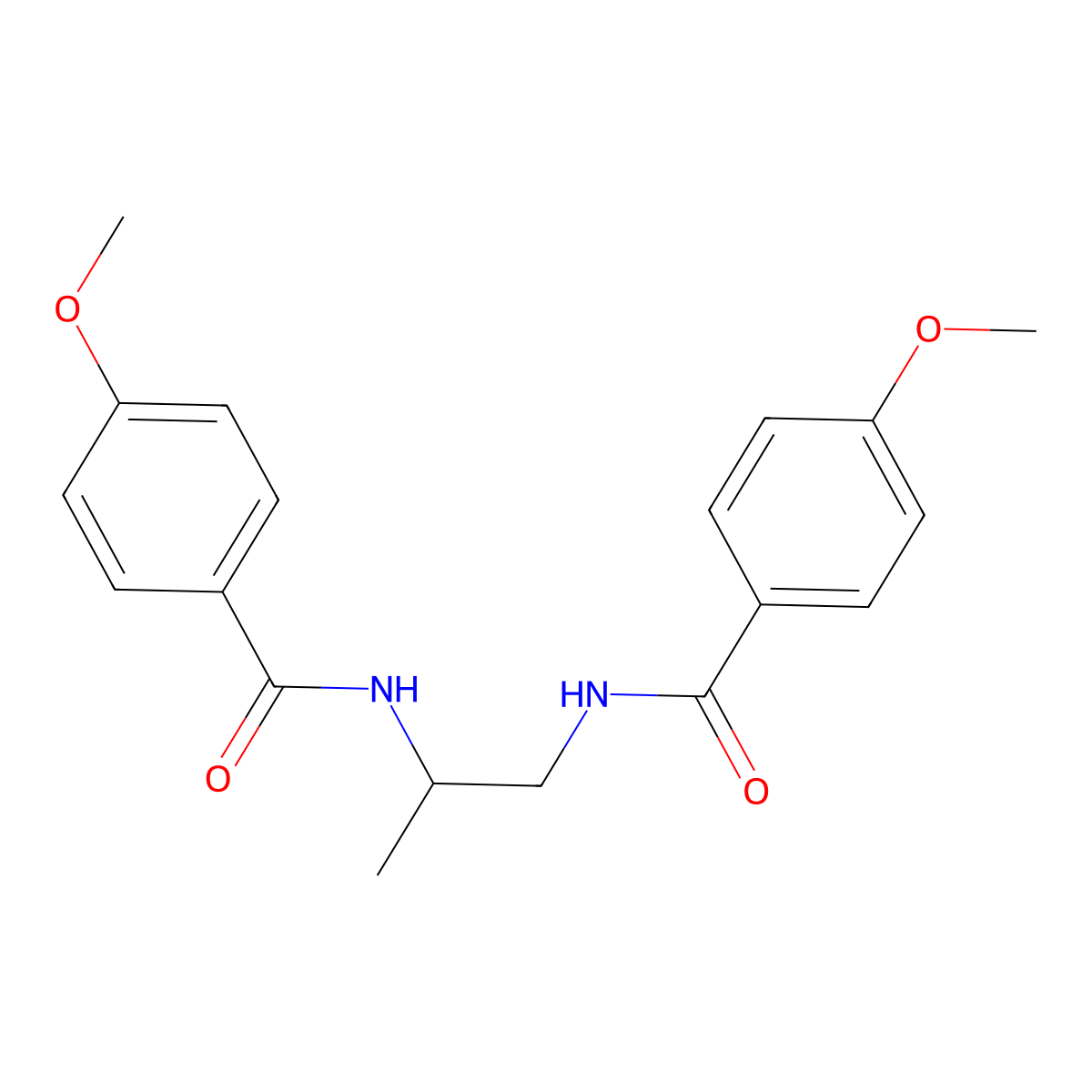 4-methoxy-N-[2-[(4-methoxybenzoyl)amino]propyl]benzamide molecular structure, CAS 327071-66-9