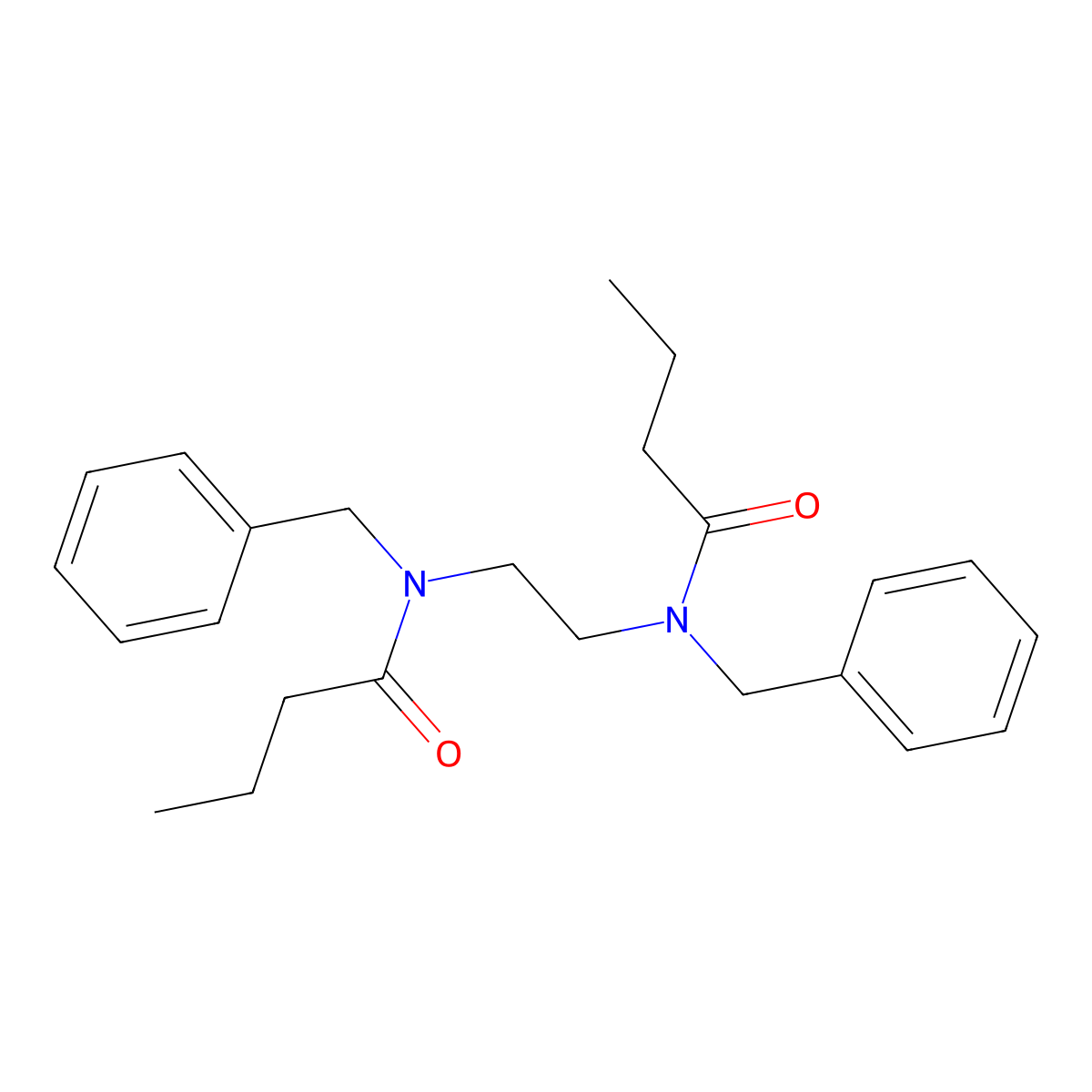 N-benzyl-N-[2-[benzyl(butanoyl)amino]ethyl]butanamide molecular structure, CAS 327071-68-1