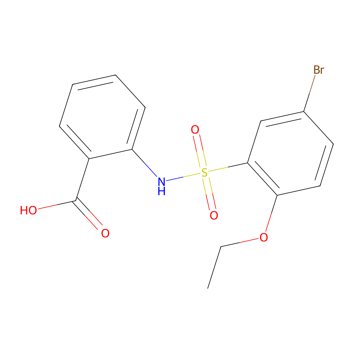 2-(5-Bromo-2-ethoxybenzenesulfonamido)benzoic acid molecular structure, CAS 327072-95-7