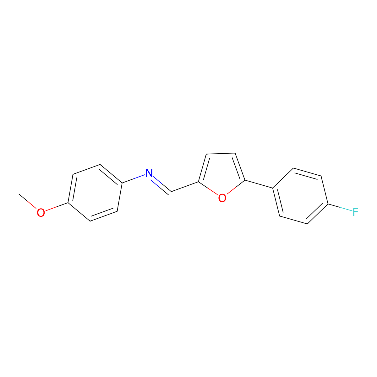 1-(5-(4-Fluorophenyl)furan-2-yl)-N-(4-methoxyphenyl)methanimine molecular structure, CAS 327074-24-8