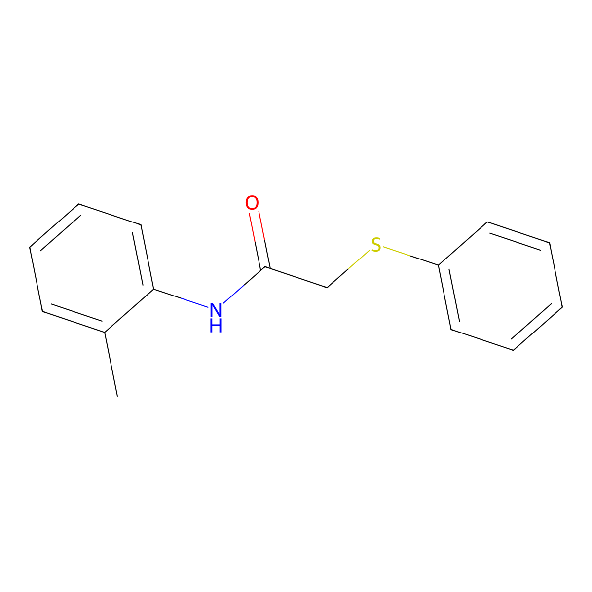 N-(2-methylphenyl)-2-phenylsulfanylacetamide molecular structure, CAS 327074-77-1