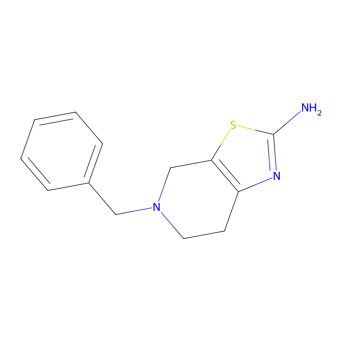 5-Benzyl-4,5,6,7-tetrahydro-thiazolo[5,4-c]pyridin-2-ylamine molecular structure, CAS 327077-32-7