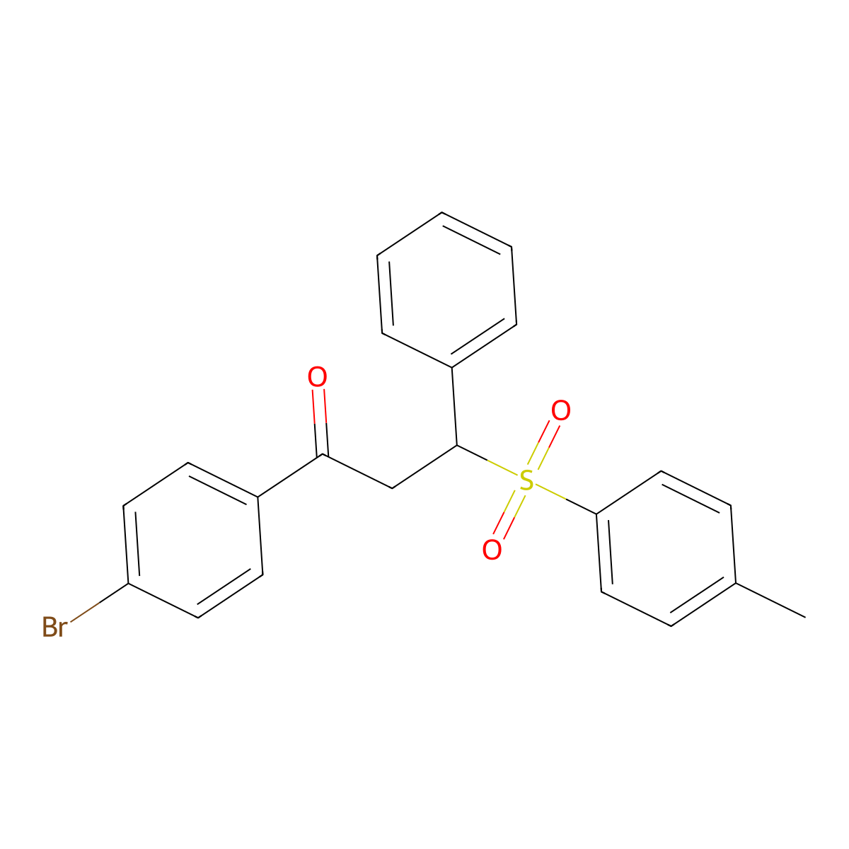 1-(4-Bromophenyl)-3-[(4-methylphenyl)sulfonyl]-3-phenylpropan-1-one molecular structure, CAS 327077-92-9