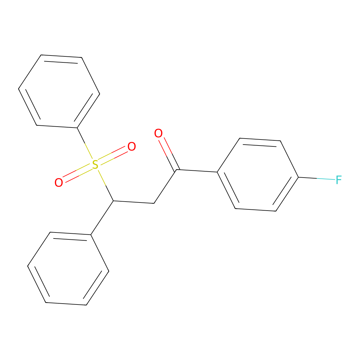 1-(4-Fluorophenyl)-3-phenyl-3-(phenylsulfonyl)propan-1-one molecular structure, CAS 327077-93-0