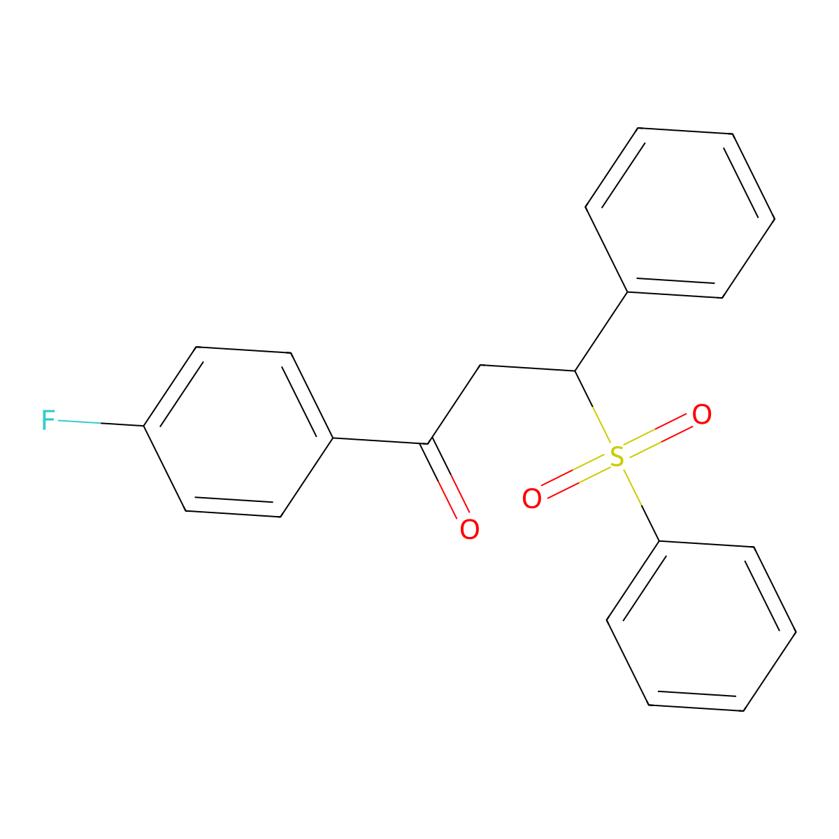 1-(4-Fluorophenyl)-3-phenyl-3-(phenylsulfonyl)propan-1-one molecular structure, CAS 327077-93-0