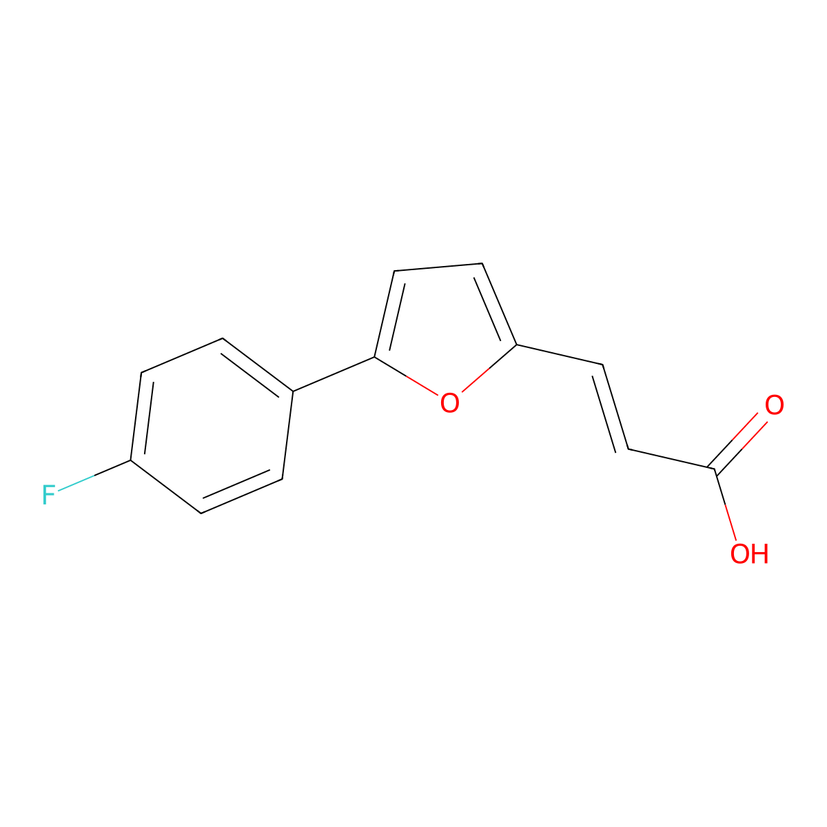 3-[5-(4-Fluorophenyl)furan-2-yl]prop-2-enoic acid molecular structure, CAS 327078-32-0