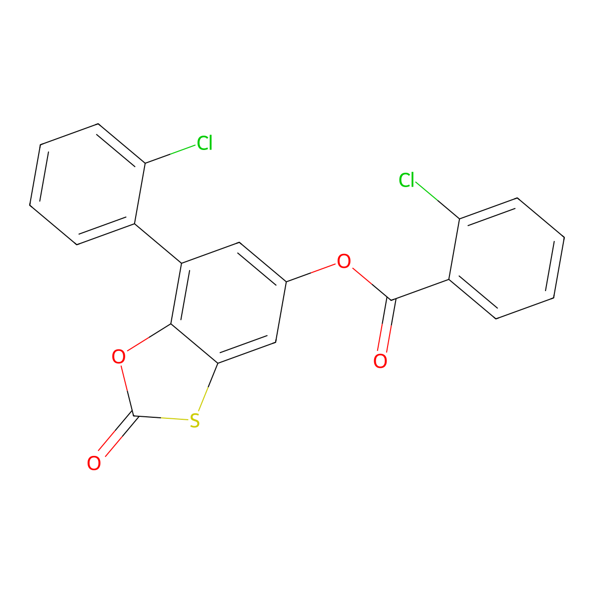 7-(2-Chlorophenyl)-2-oxobenzo[d][1,3]oxathiol-5-yl 2-chlorobenzoate molecular structure, CAS 327078-44-4