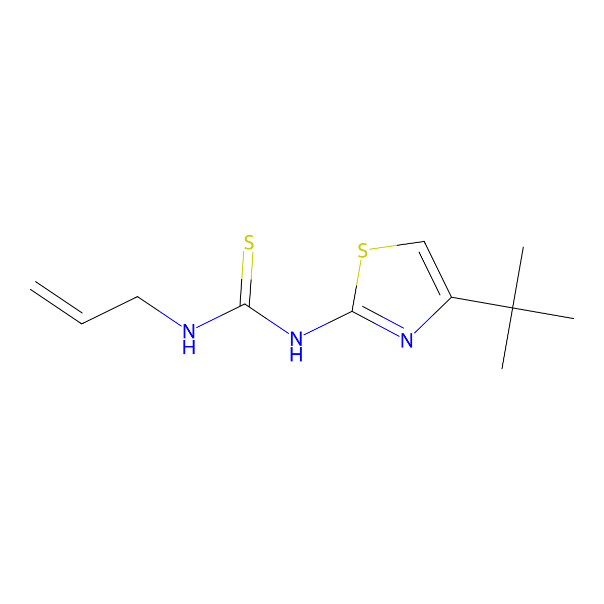 1-(4-Tert-butyl-1,3-thiazol-2-yl)-3-prop-2-enylthiourea molecular structure, CAS 327078-78-4