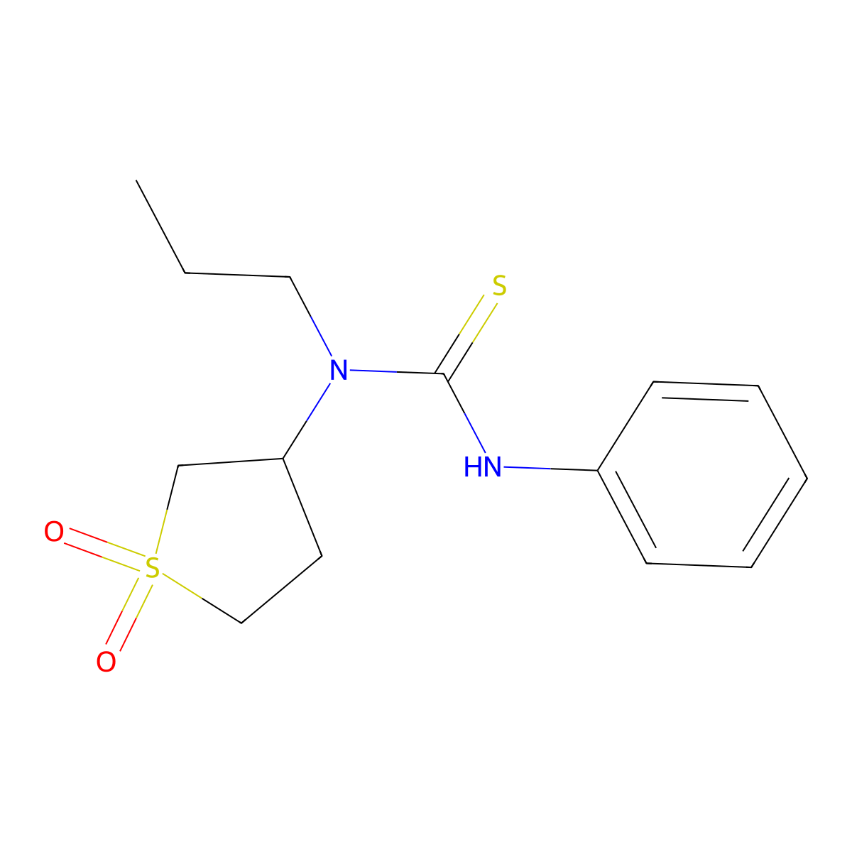 1-Hydroxy-3-{[(phenylamino)thioxomethyl]propylamino}thiolan-1-one molecular structure, CAS 327079-18-5