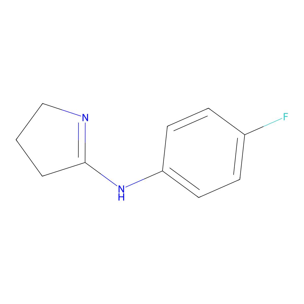 N-(4-fluorophenyl)-3,4-dihydro-2H-pyrrol-5-amine molecular structure, CAS 327079-38-9