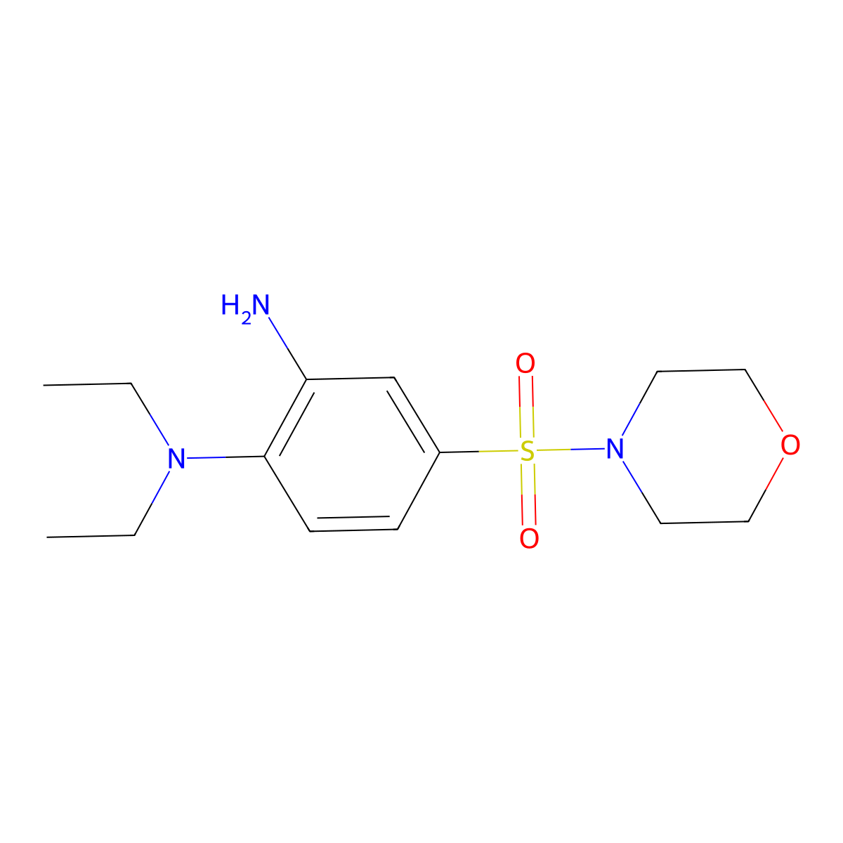 N1,N1-diethyl-4-(morpholine-4-sulfonyl)benzene-1,2-diamine molecular structure, CAS 327080-05-7