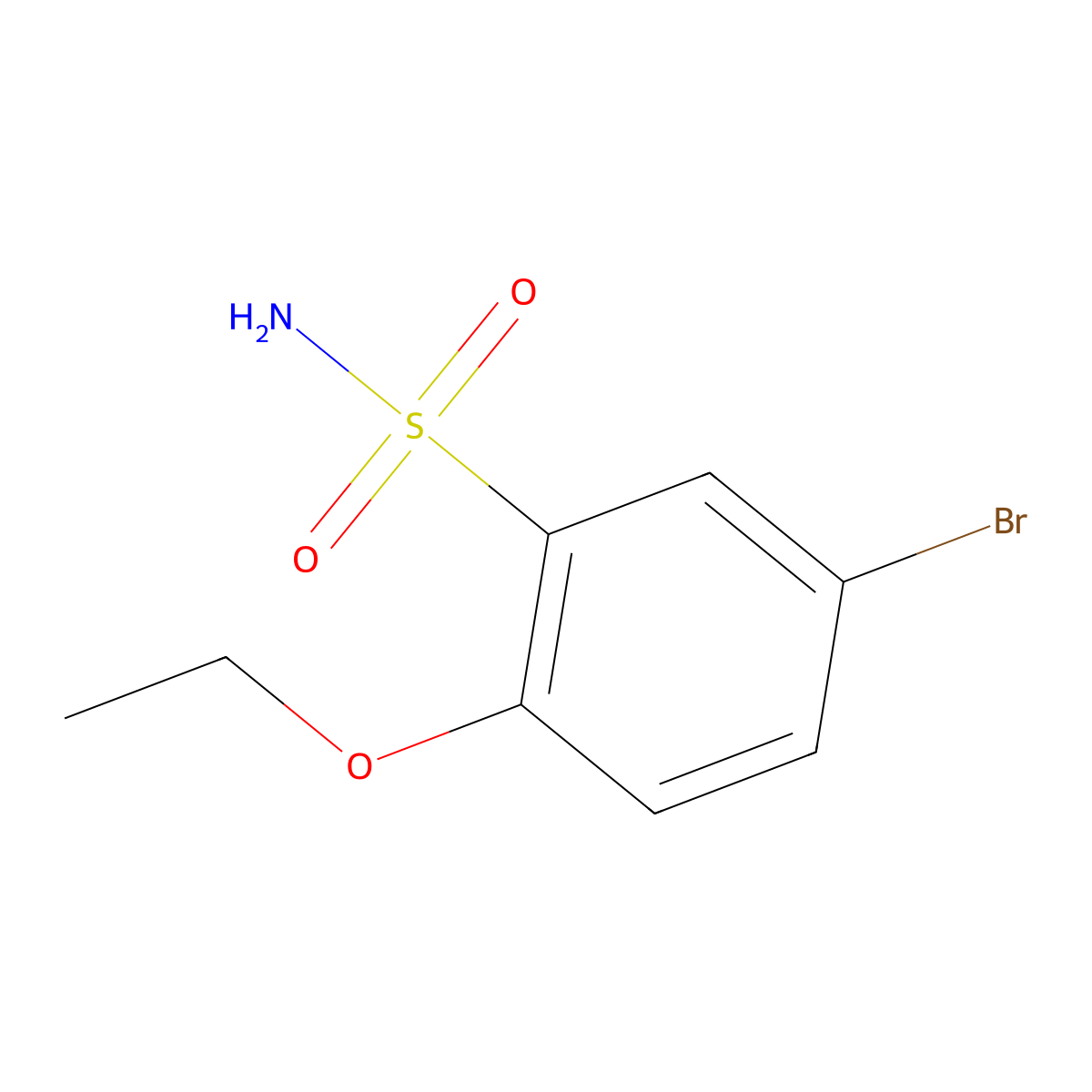 5-Bromo-2-ethoxybenzenesulfonamide molecular structure, CAS 327081-38-9