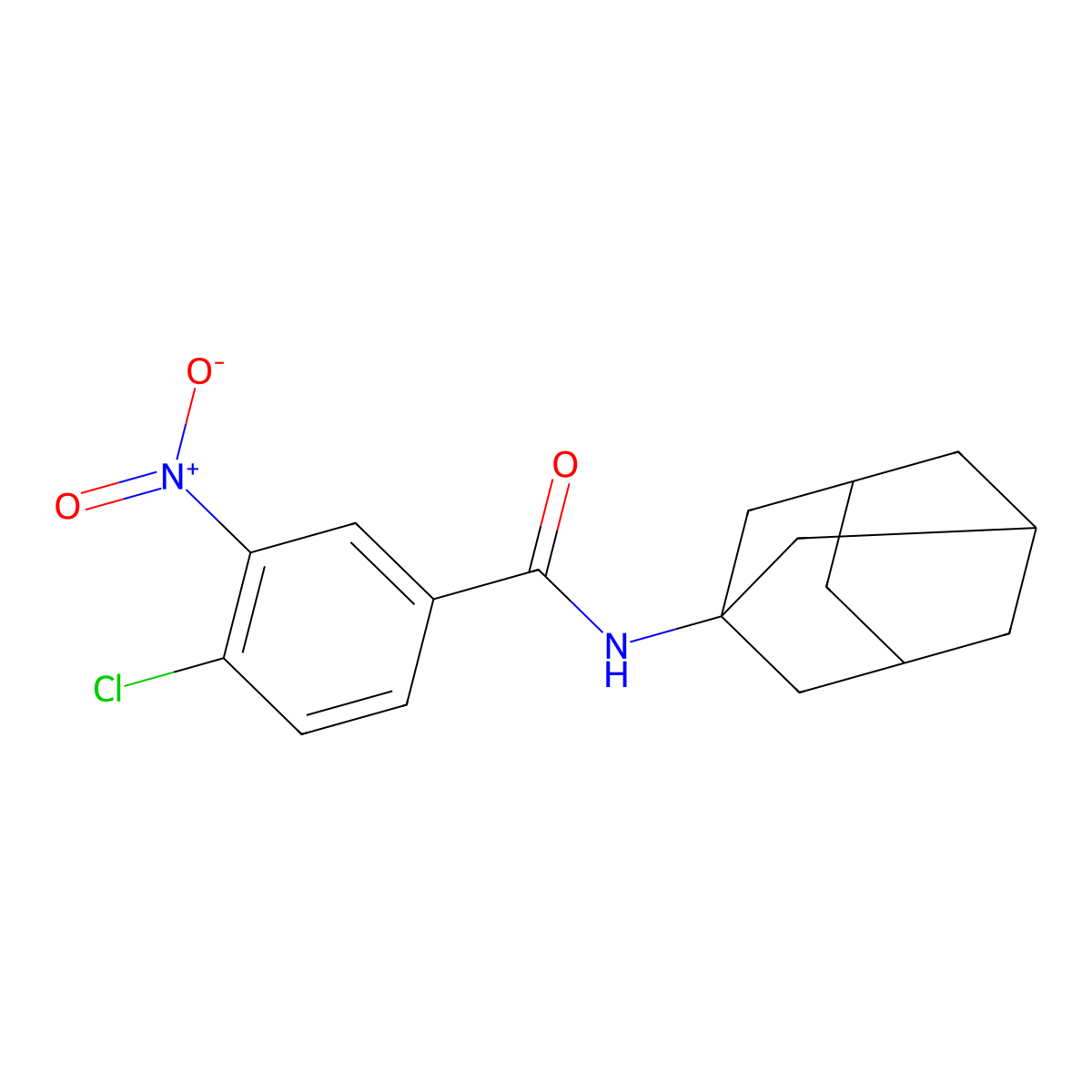 N-(1-adamantyl)-4-chloro-3-nitrobenzamide molecular structure, CAS 327082-81-5