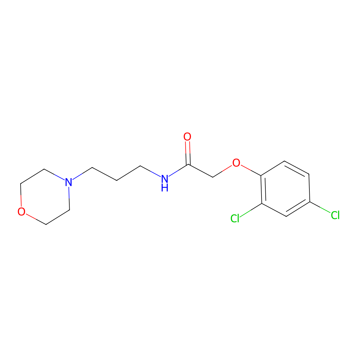 2-(2,4-dichlorophenoxy)-N-(3-morpholin-4-ylpropyl)acetamide molecular structure, CAS 327086-89-5