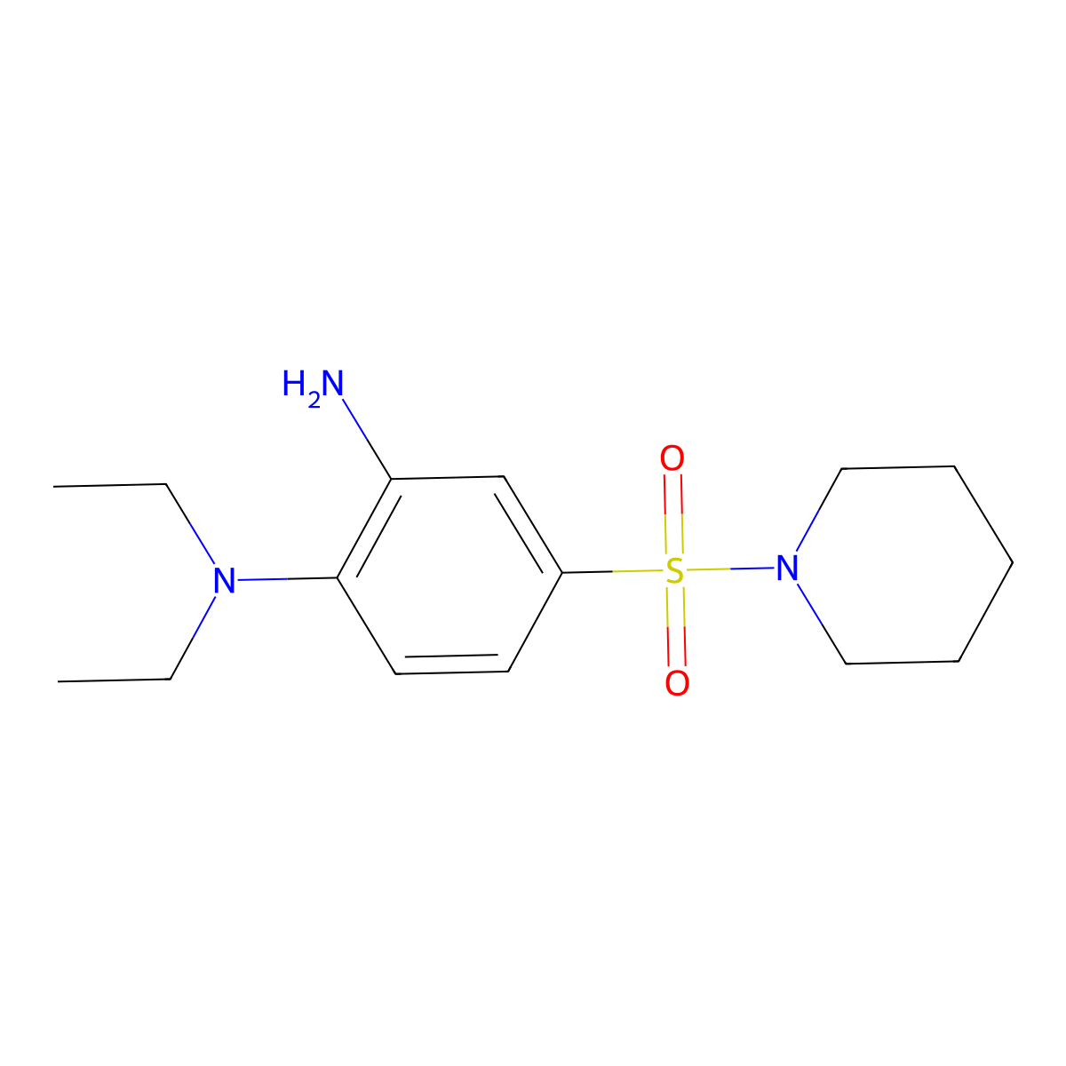 1-N,1-N-diethyl-4-(piperidine-1-sulfonyl)benzene-1,2-diamine molecular structure, CAS 327088-17-5