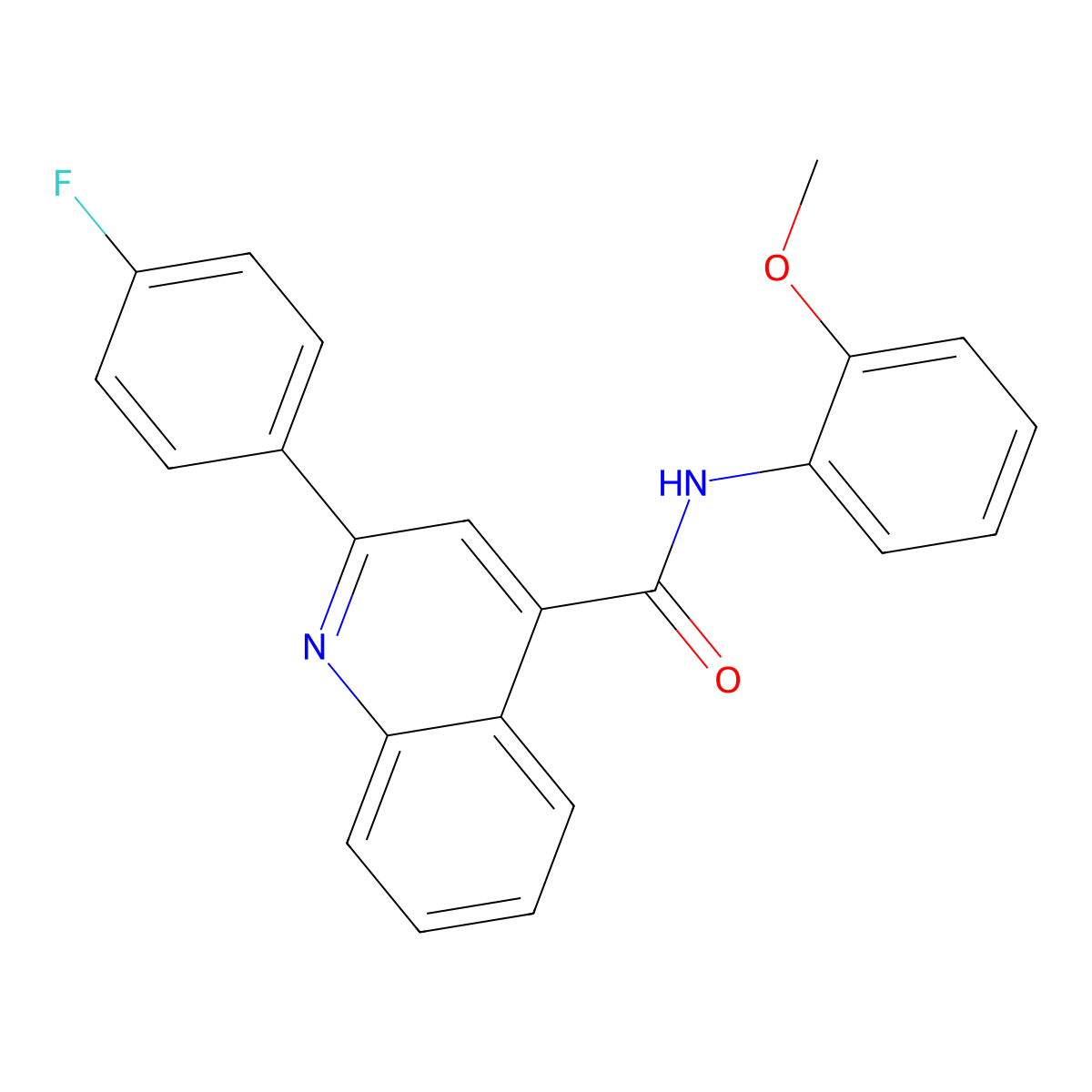 2-(4-fluorophenyl)-N-(2-methoxyphenyl)quinoline-4-carboxamide molecular structure, CAS 327088-69-7