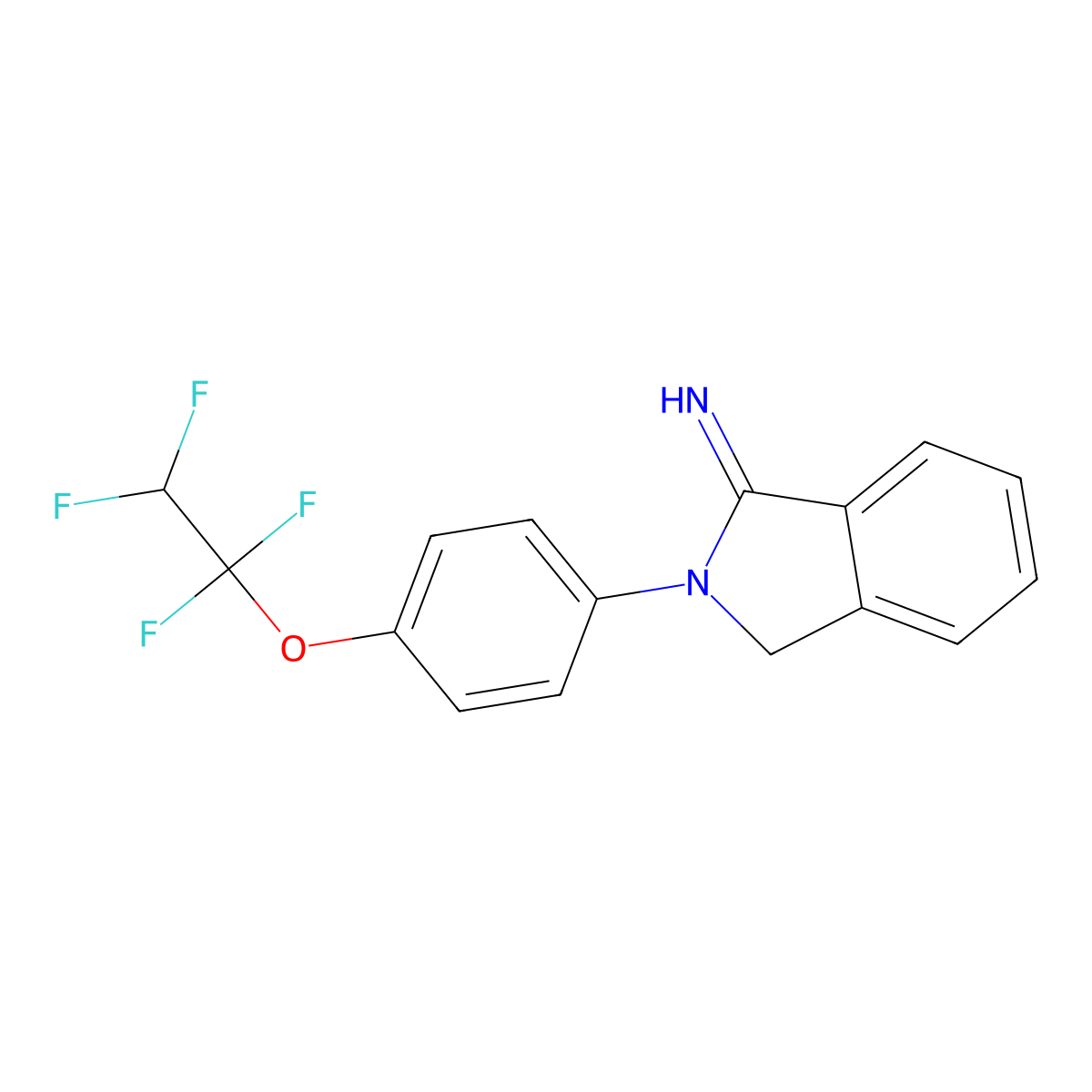2-[4-(1,1,2,2-tetrafluoroethoxy)phenyl]-3H-isoindol-1-imine molecular structure, CAS 327088-81-3