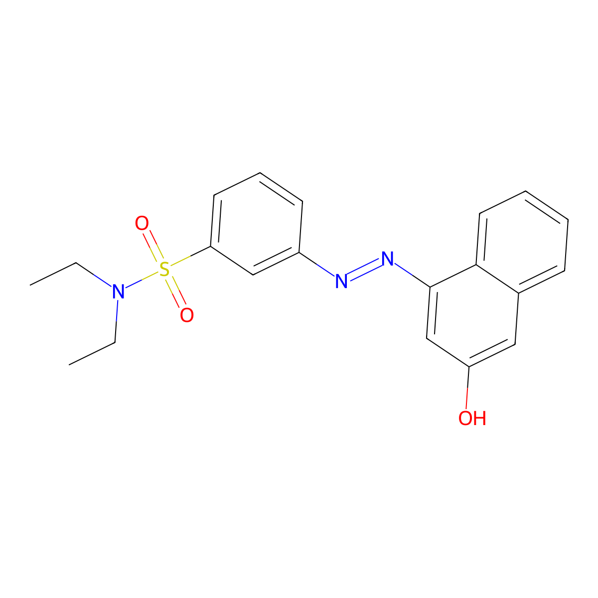 (E)-N,N-diethyl-3-((3-hydroxynaphthalen-1-yl)diazenyl)benzenesulfonamide molecular structure, CAS 327089-62-3