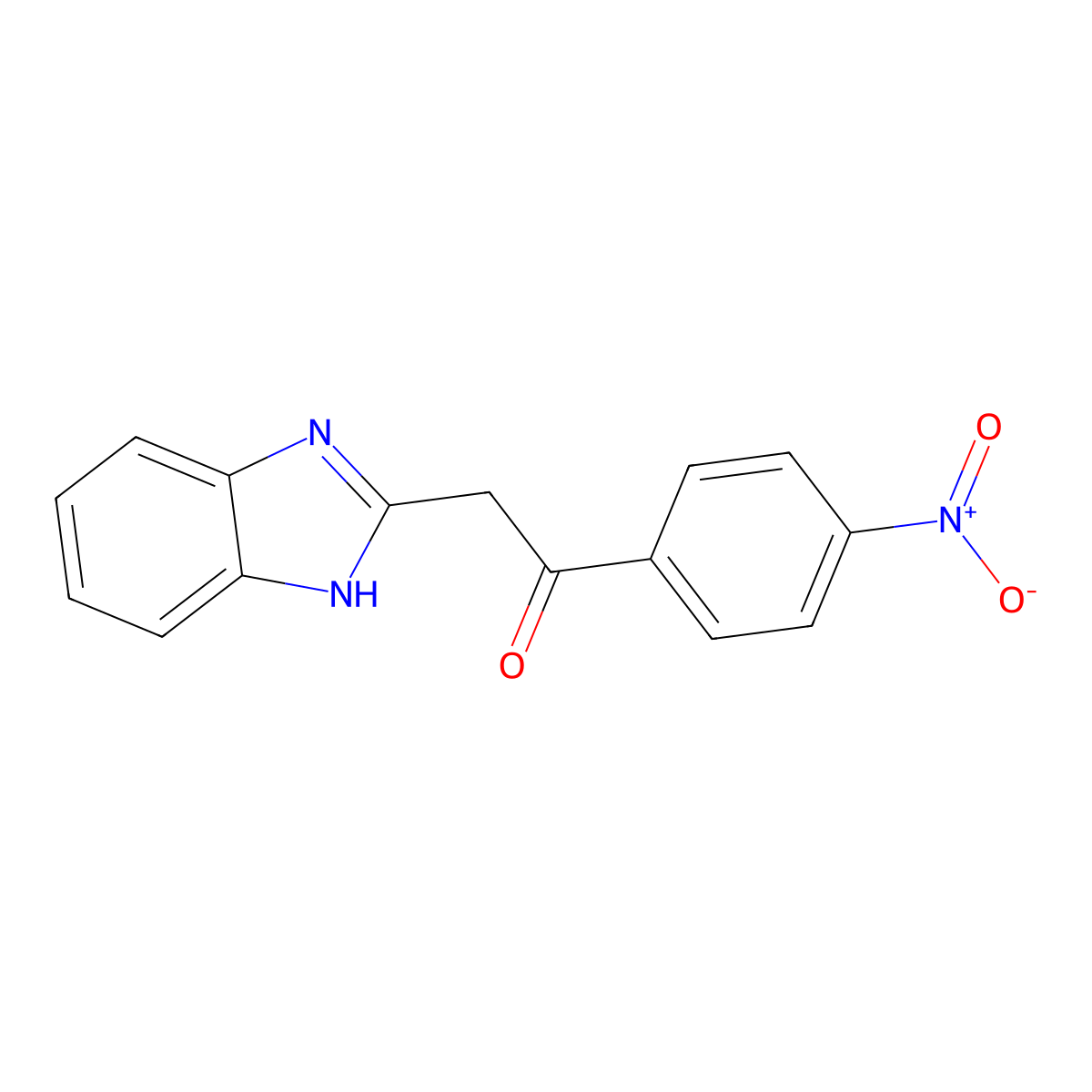 2-(1H-1,3-benzodiazol-2-yl)-1-(4-nitrophenyl)ethan-1-one molecular structure, CAS 327091-99-6