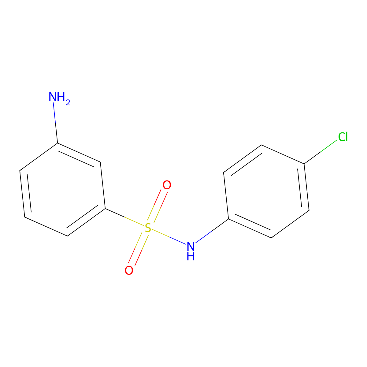 3-Amino-N-(4-chloro-phenyl)-benzenesulfonamide molecular structure, CAS 327092-56-8