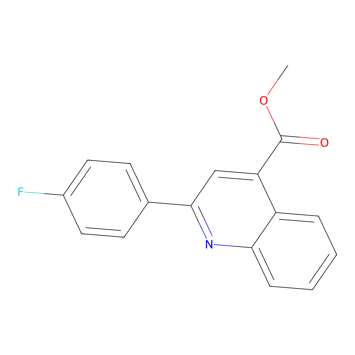 Methyl 2-(4-fluorophenyl)quinoline-4-carboxylate molecular structure, CAS 327092-77-3