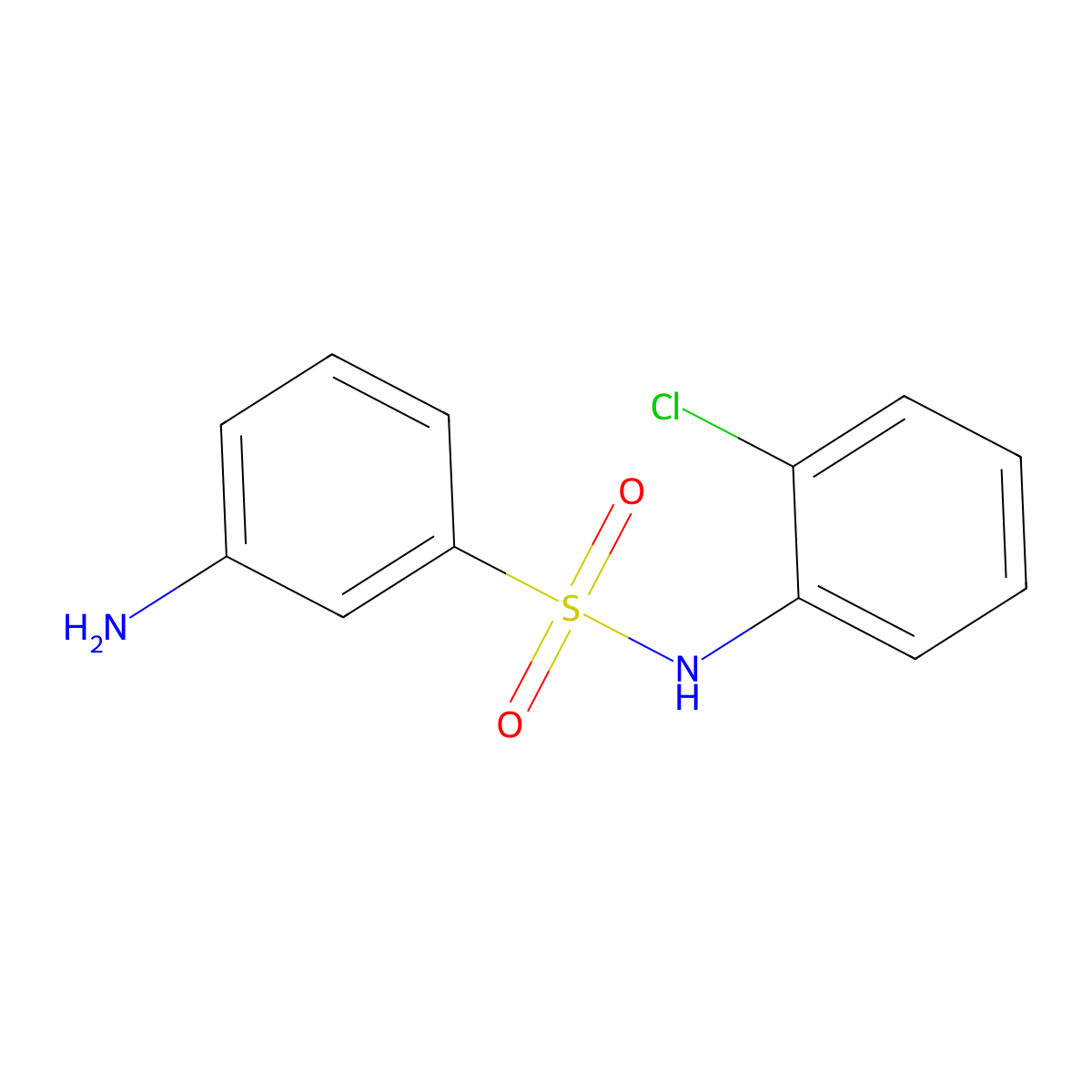 3-amino-N-(2-chlorophenyl)benzene-1-sulfonamide molecular structure, CAS 327092-99-9