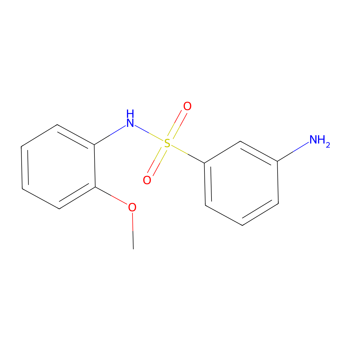 3-amino-N-(2-methoxyphenyl)benzene-1-sulfonamide molecular structure, CAS 327093-01-6