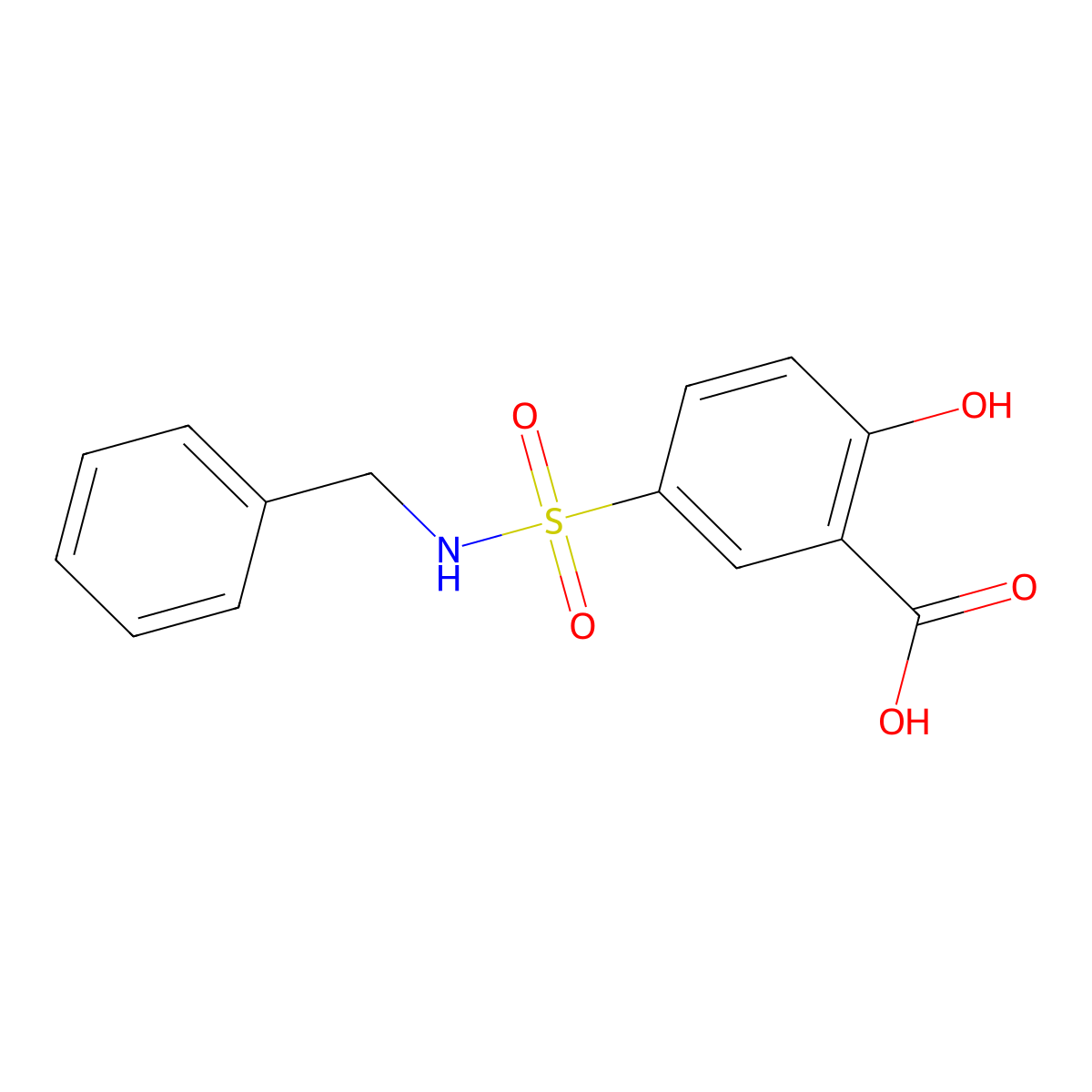 5-(Benzylsulfamoyl)-2-hydroxybenzoic acid molecular structure, CAS 327093-03-8