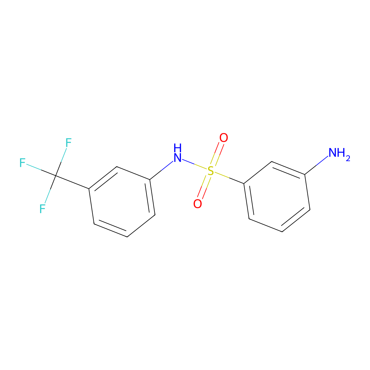 3-amino-N-[3-(trifluoromethyl)phenyl]benzene-1-sulfonamide molecular structure, CAS 327093-05-0