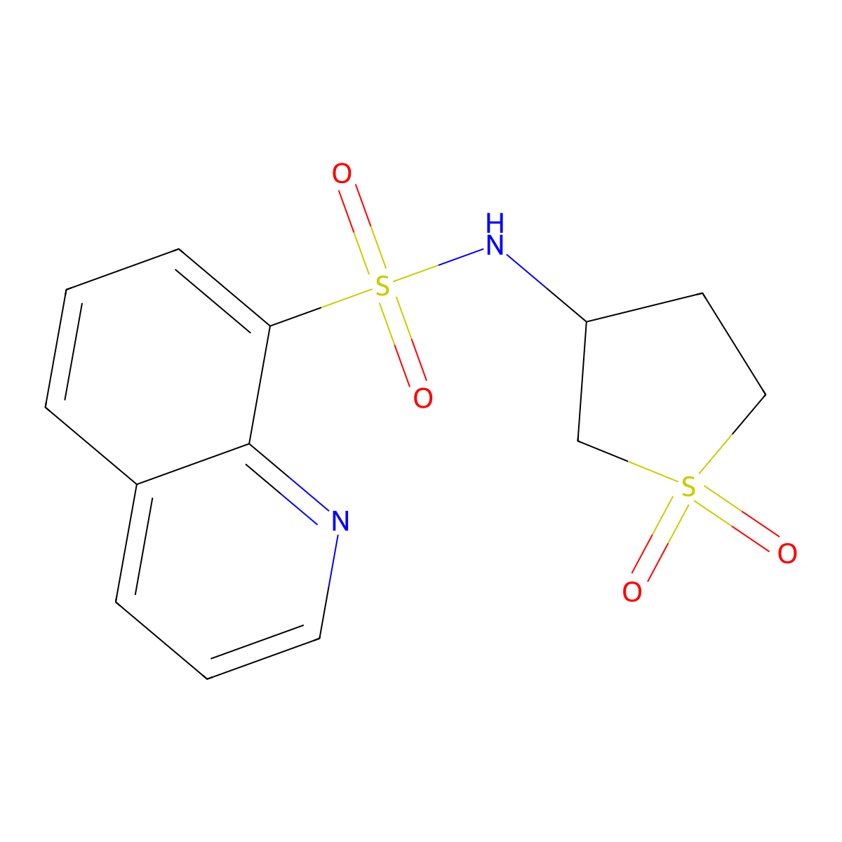 N-(1,1-dioxothiolan-3-yl)quinoline-8-sulfonamide molecular structure, CAS 327093-44-7