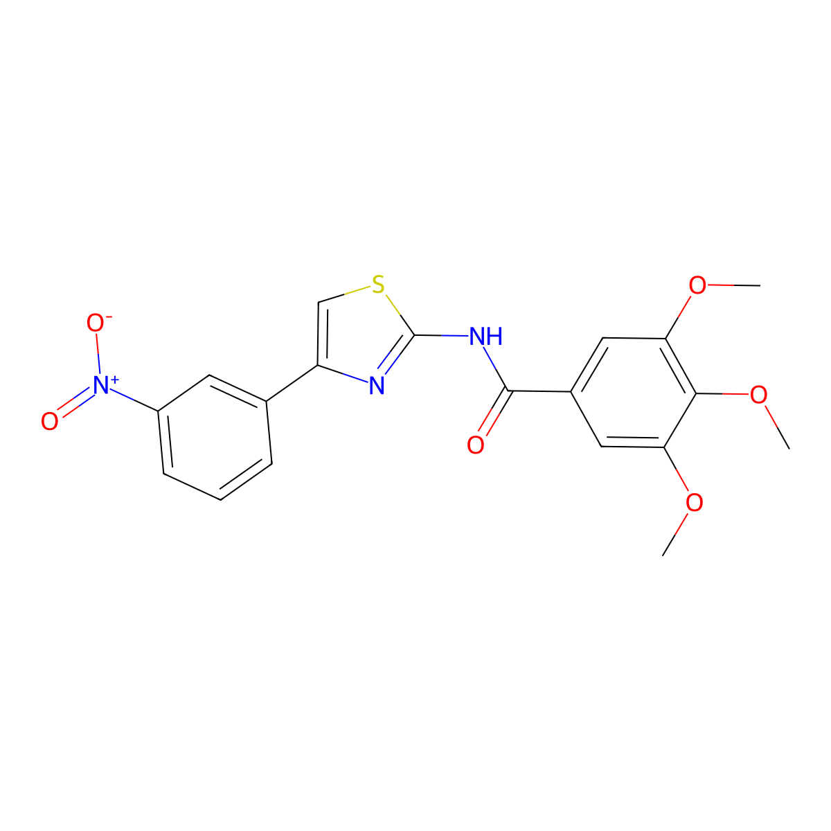 3,4,5-trimethoxy-N-[4-(3-nitrophenyl)-1,3-thiazol-2-yl]benzamide molecular structure, CAS 327094-00-8