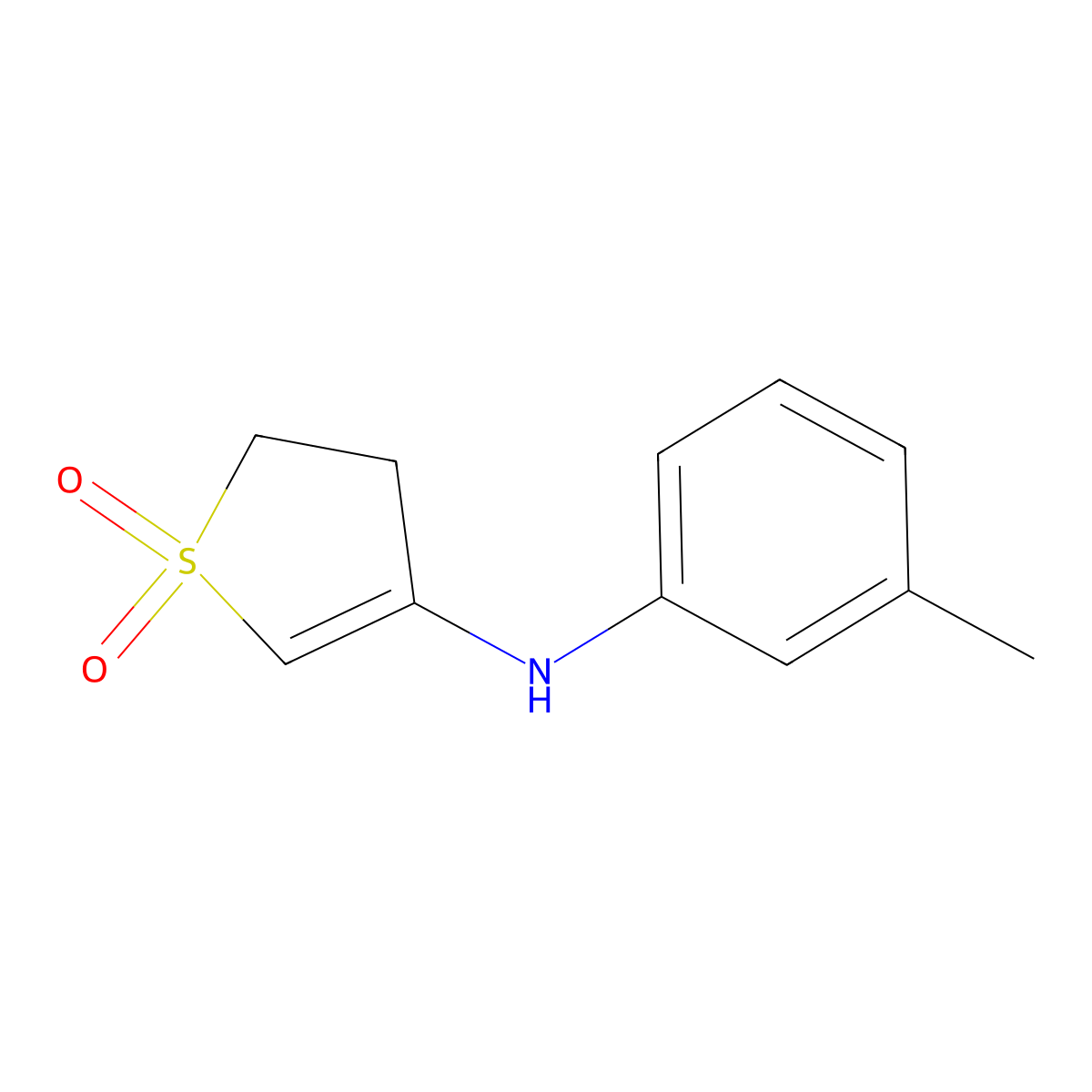 N-(3-methylphenyl)-1,1-dioxo-2,3-dihydrothiophen-4-amine molecular structure, CAS 327095-56-7
