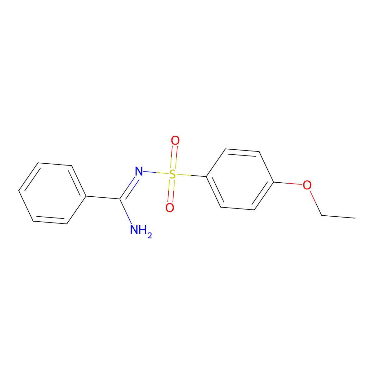 N'-((4-ethoxyphenyl)sulfonyl)benzimidamide molecular structure, CAS 327096-02-6