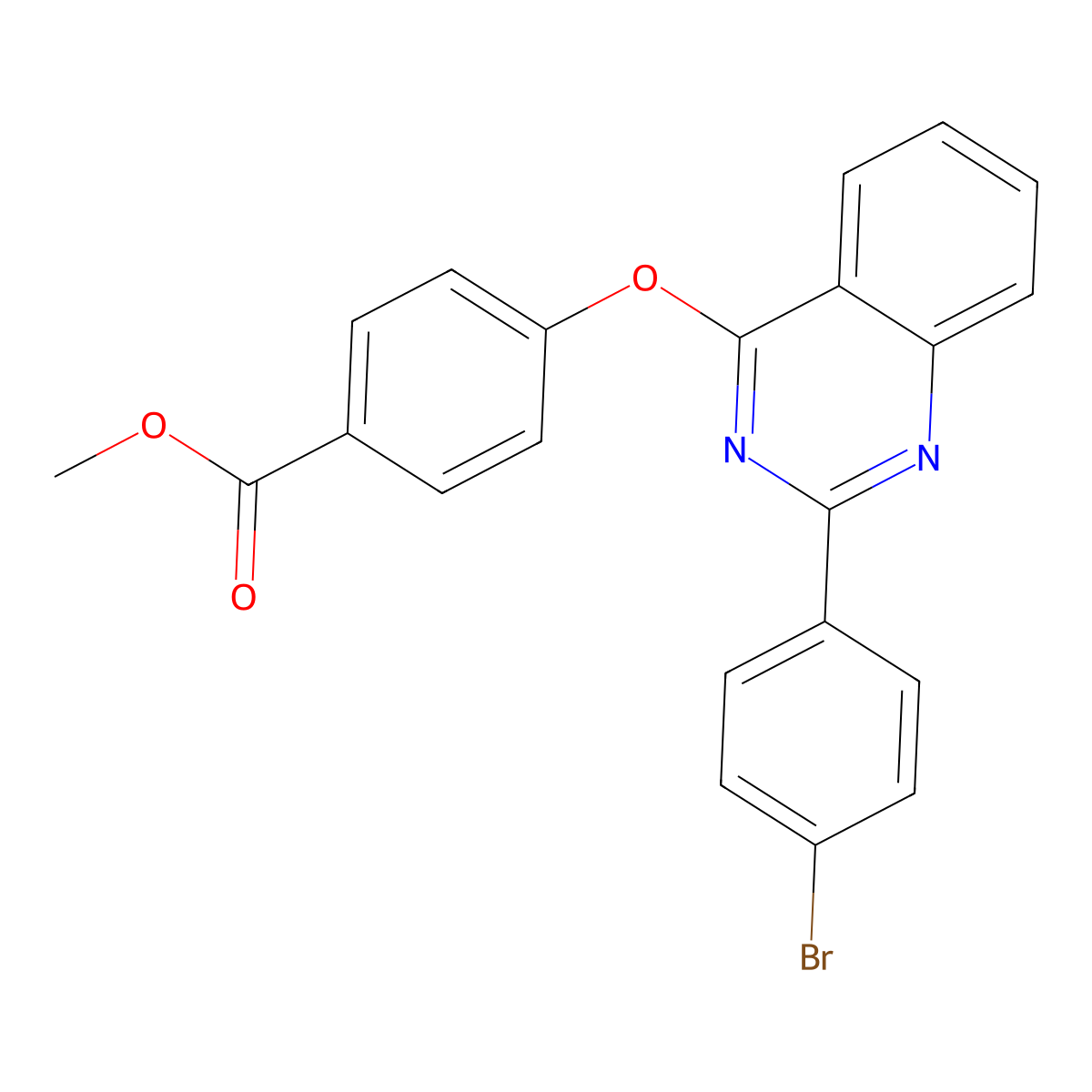 Methyl 4-[2-(4-bromophenyl)quinazolin-4-yl]oxybenzoate molecular structure, CAS 327097-32-5