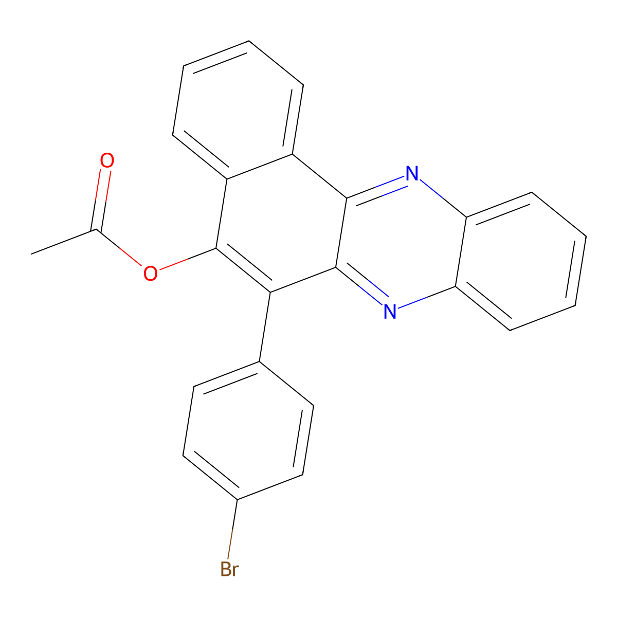 6-(4-Bromophenyl)benzo[a]phenazin-5-yl acetate molecular structure, CAS 327097-42-7