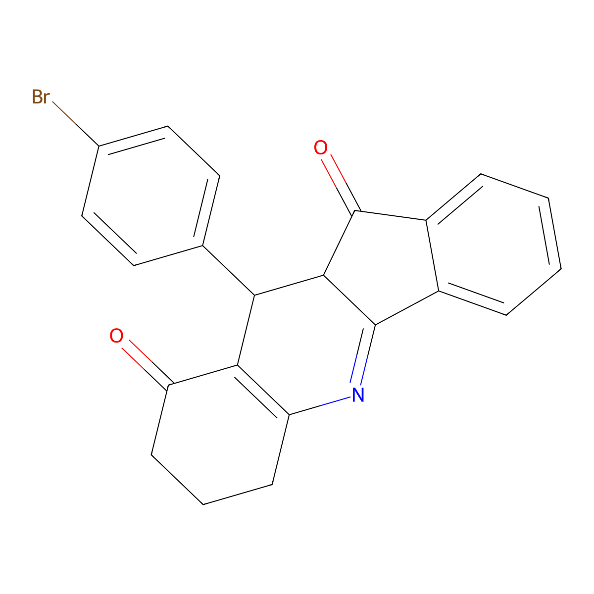 10-(4-bromophenyl)-7,8,10,10a-tetrahydro-6H-indeno[1,2-b]quinoline-9,11-dione molecular structure, CAS 327098-34-0