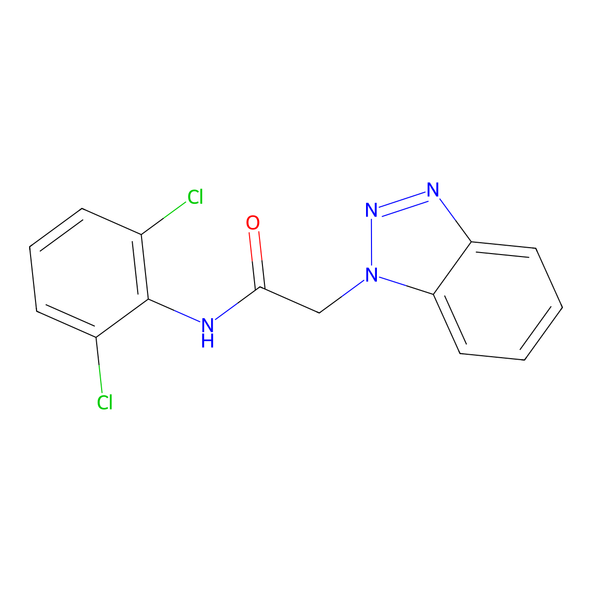 2-(1H-1,2,3-benzotriazol-1-yl)-N-(2,6-dichlorophenyl)acetamide molecular structure, CAS 327099-85-4