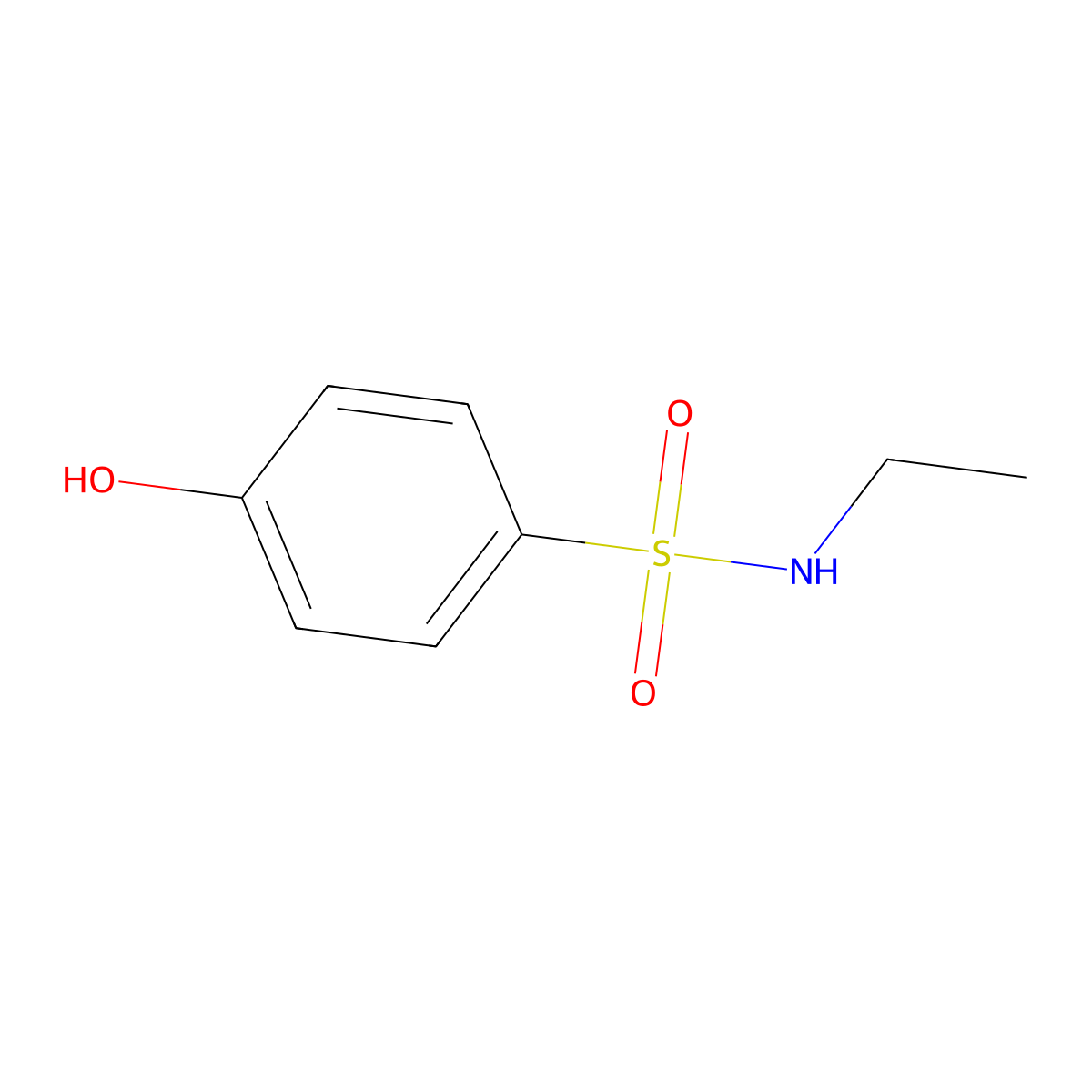 N-ethyl-4-hydroxybenzene-1-sulfonamide molecular structure, CAS 3271-43-0