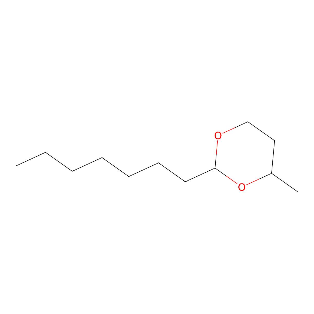 2-Heptyl-4-methyl-1,3-dioxane molecular structure, CAS 3271-56-5