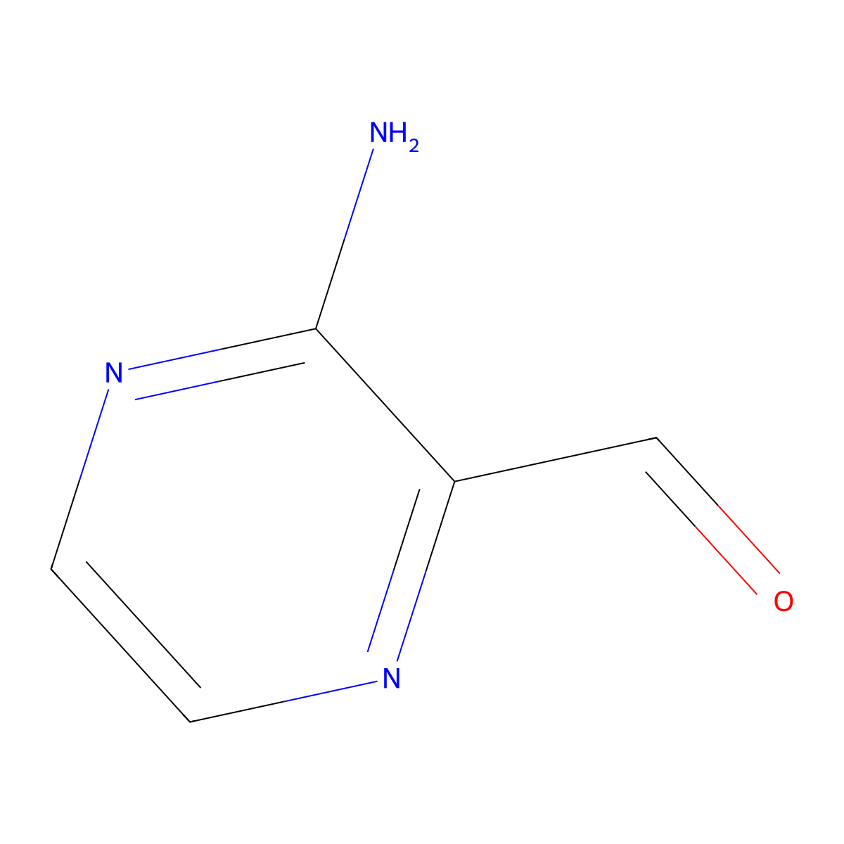 3-Aminopyrazine-2-carbaldehyde molecular structure, CAS 32710-14-8