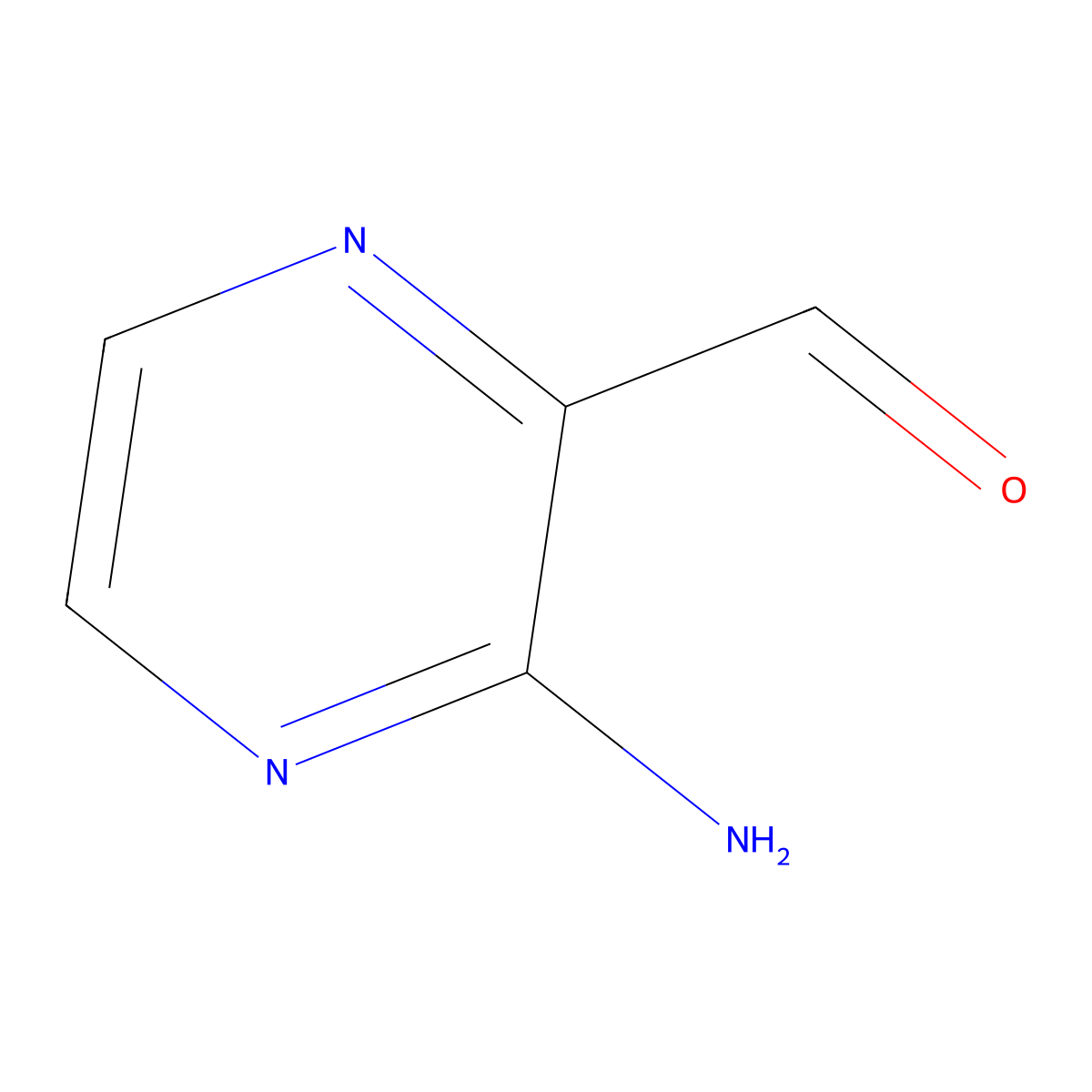 3-Aminopyrazine-2-carbaldehyde molecular structure, CAS 32710-14-8
