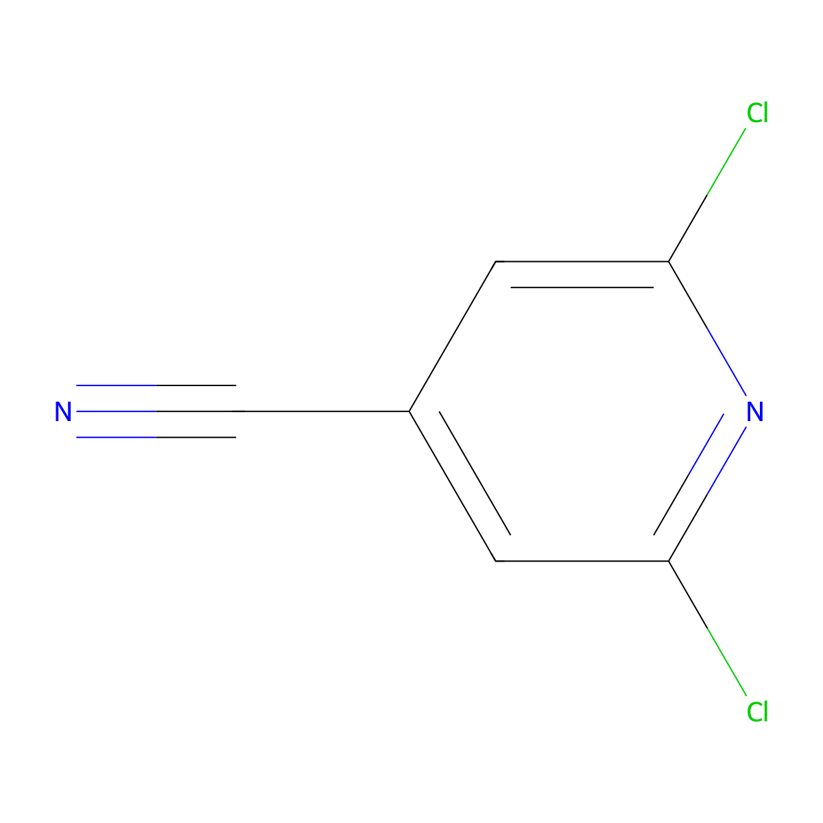 2,6-Dichloroisonicotinonitrile molecular structure, CAS 32710-65-9