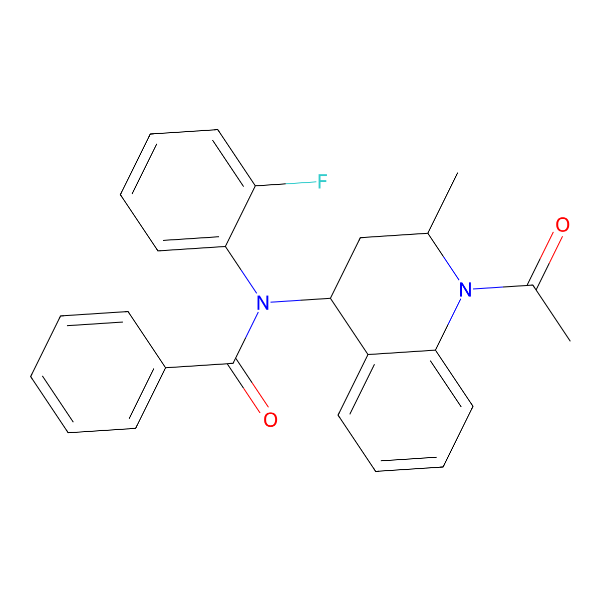 N-(1-acetyl-2-methyl-1,2,3,4-tetrahydro-4-quinolinyl)-N-(2-fluorophenyl)benzamide molecular structure, CAS 327100-25-4