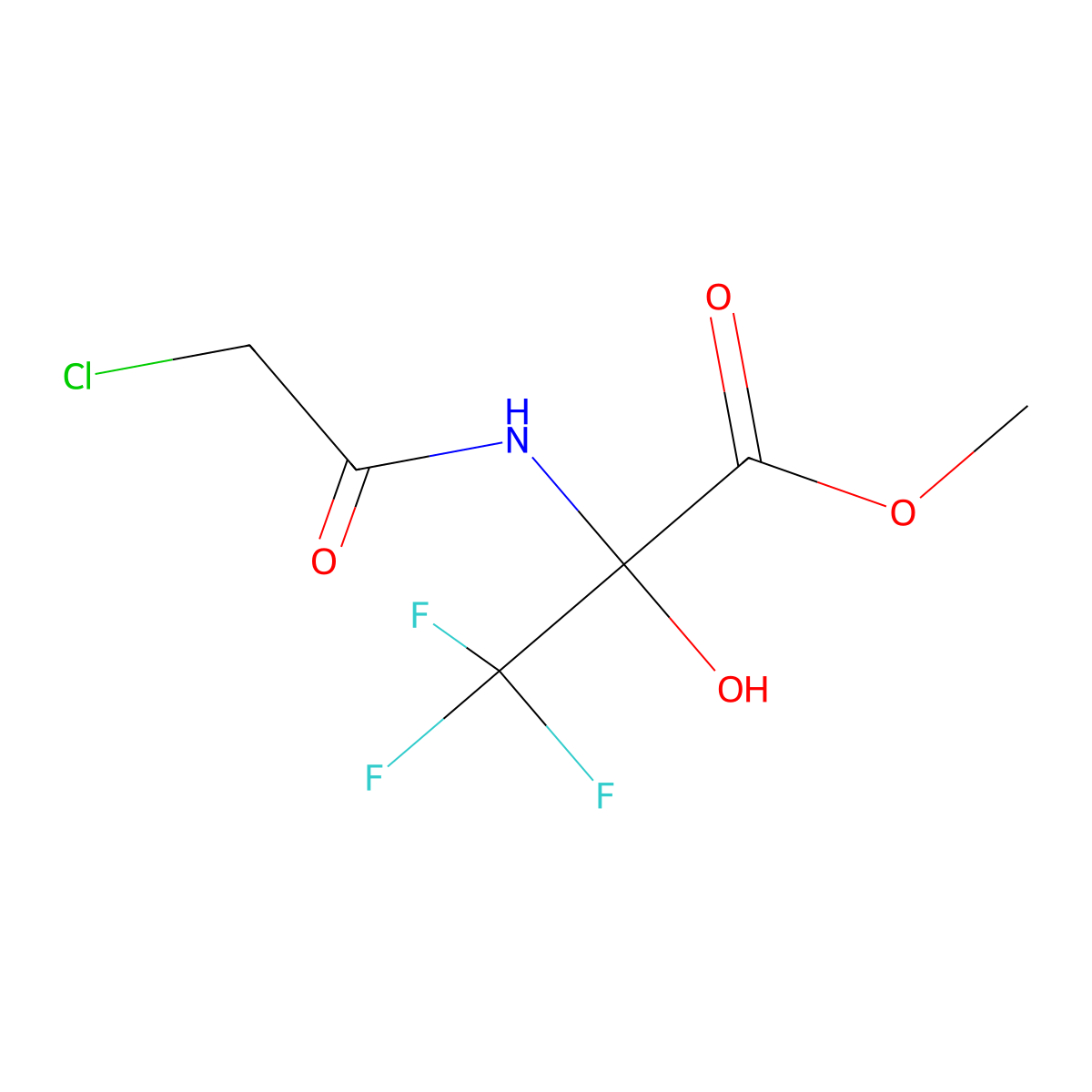 Methyl 2-[(2-chloroacetyl)amino]-3,3,3-trifluoro-2-hydroxypropanoate molecular structure, CAS 327101-05-3