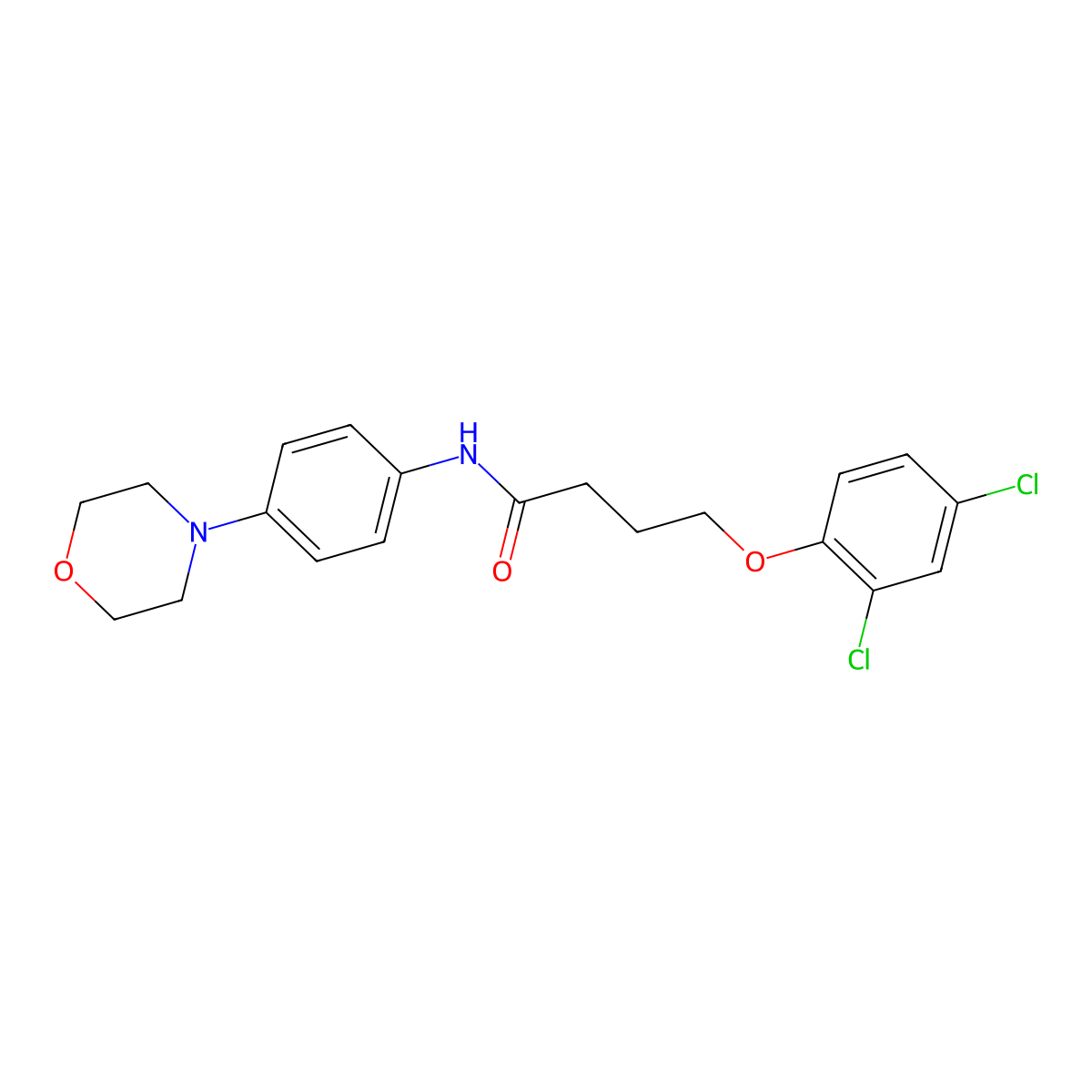 4-(2,4-dichlorophenoxy)-N-[4-(morpholin-4-yl)phenyl]butanamide molecular structure, CAS 327103-09-3