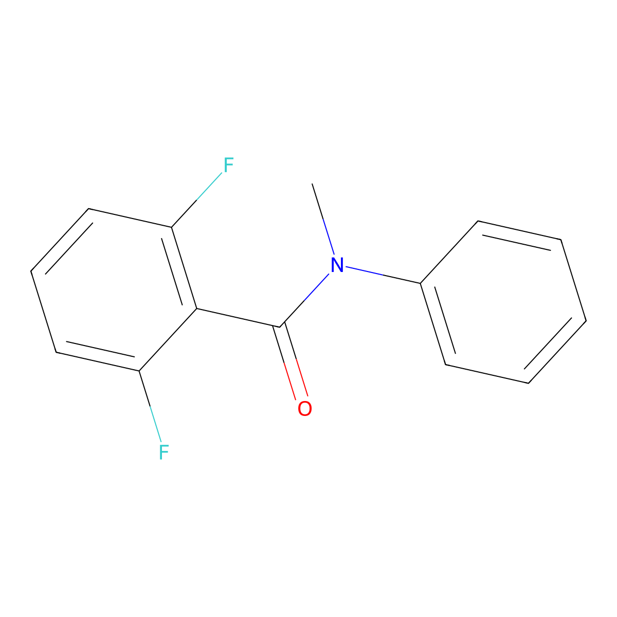 2,6-difluoro-N-methyl-N-phenylbenzamide molecular structure, CAS 327103-91-3