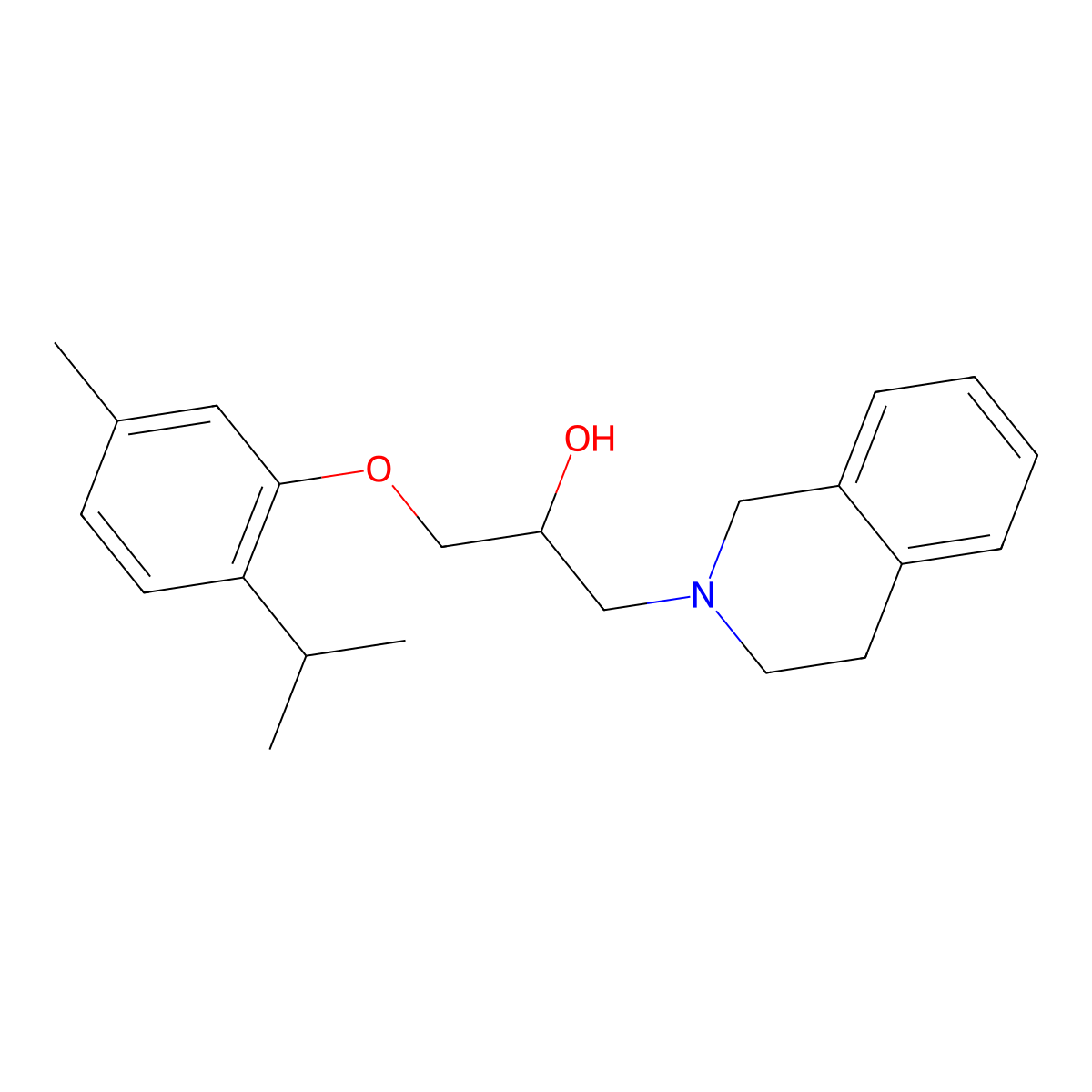 1-(3,4-dihydro-2(1H)-isoquinolinyl)-3-(2-isopropyl-5-methylphenoxy)-2-propanol molecular structure, CAS 327104-54-1