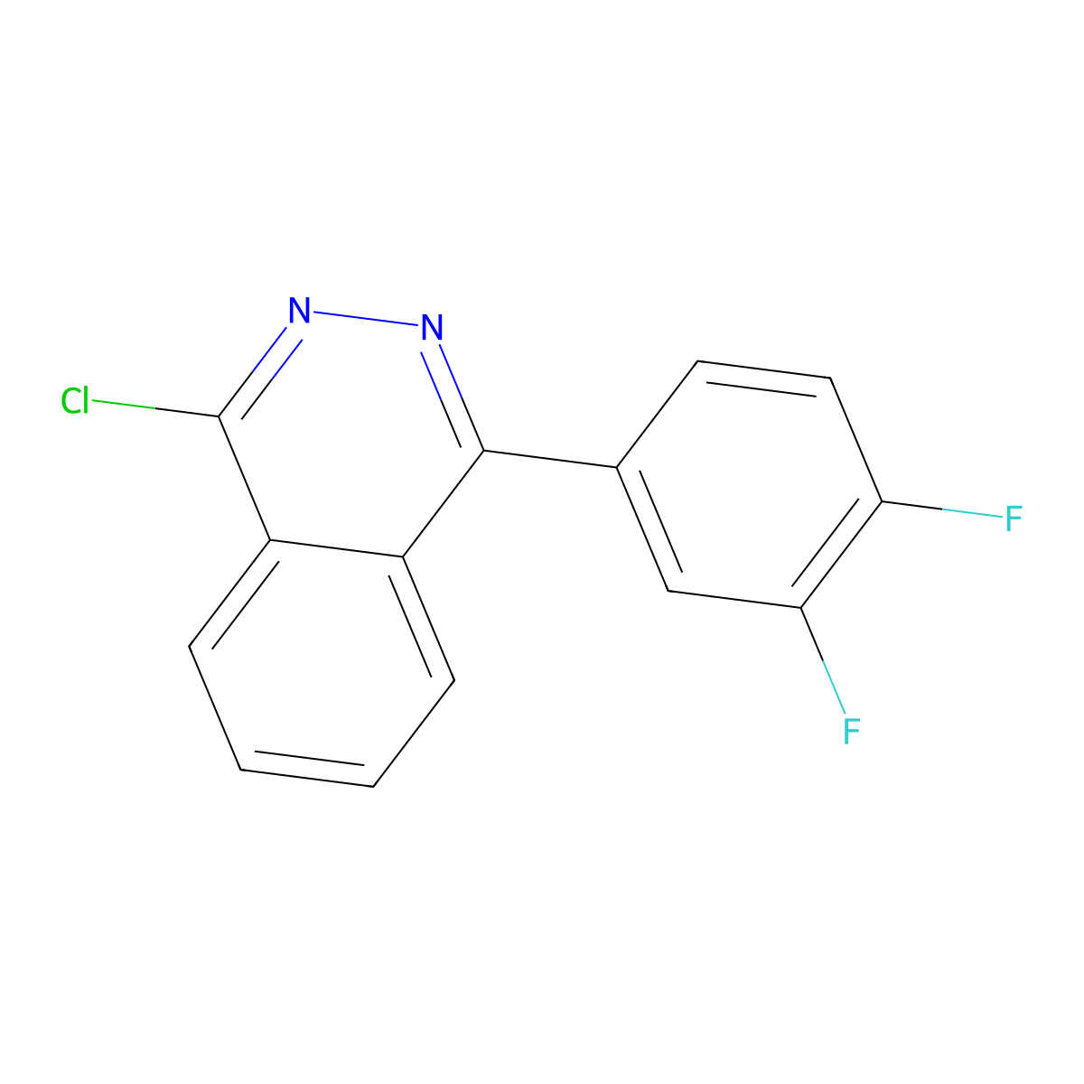 1-Chloro-4-(3,4-difluorophenyl)phthalazine molecular structure, CAS 327105-11-3